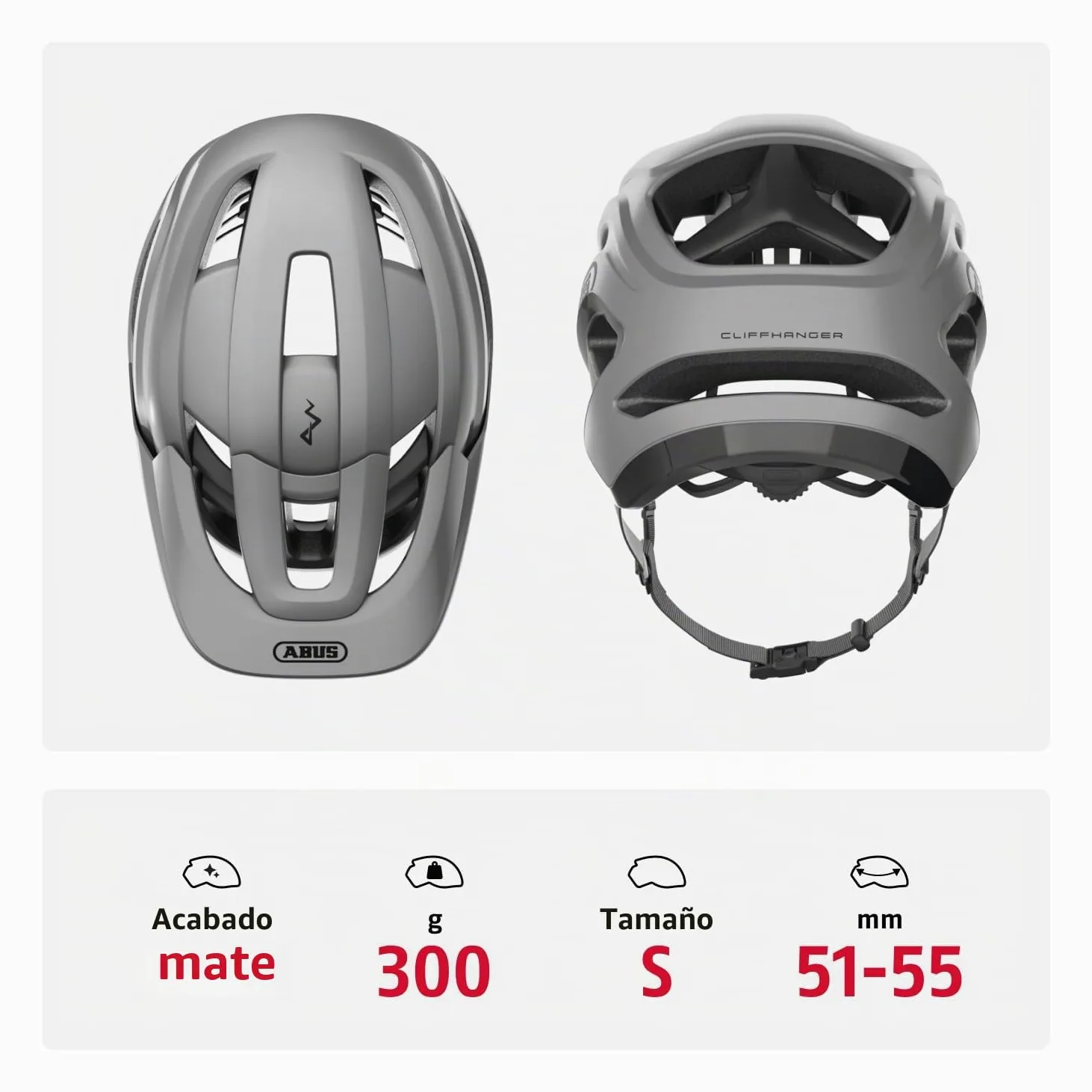 ABUS Cliffhanger MTB Helmet - Bike Helmet for demanding Trails - with Large Ventilation Openings & TriVider Strap System - for Men and Women