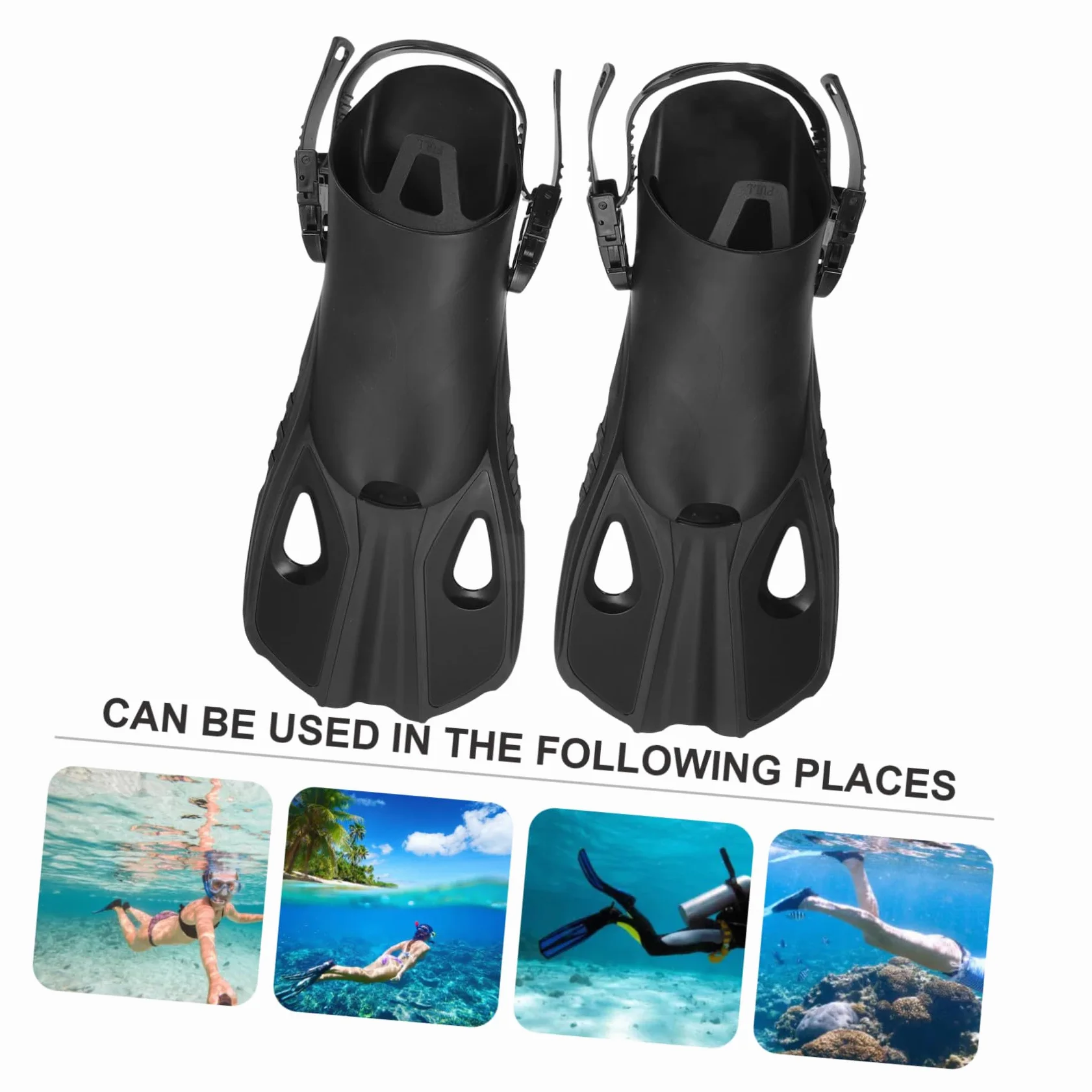 Happyyami Aletas para Nadar Aletas de Natacion para Hombre Aletas Cortas tamaño Viaje Aletas Aletas natación Nadadores Aleta de Buceo Aletas de Snorkel para Adultos Caucho Blue