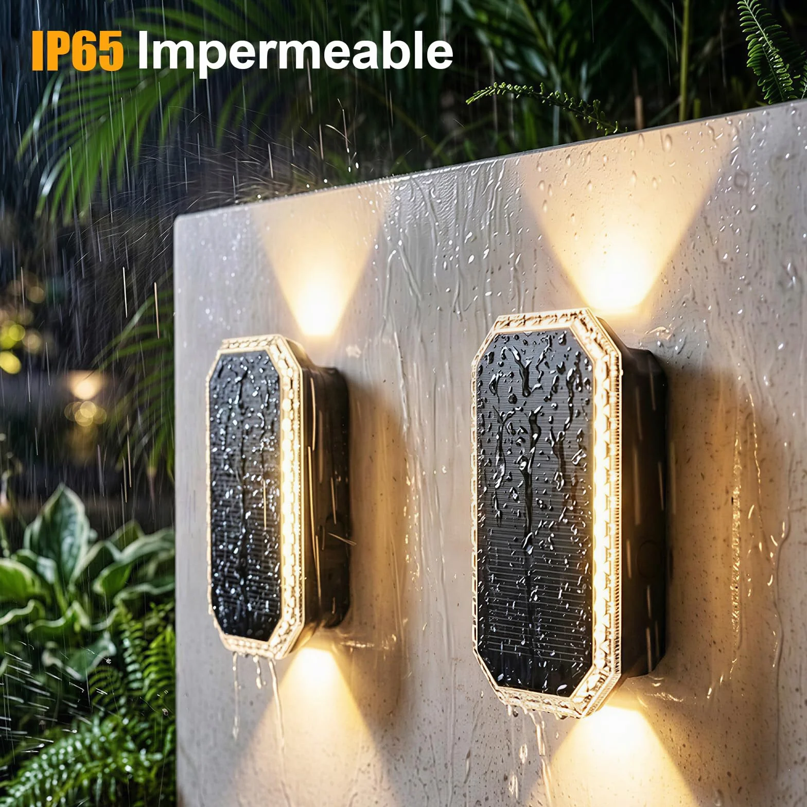 Aplique Solar Exterior Pared IP65 4 Piezas 3000K/4000K/6500K Luz Solar Pared
