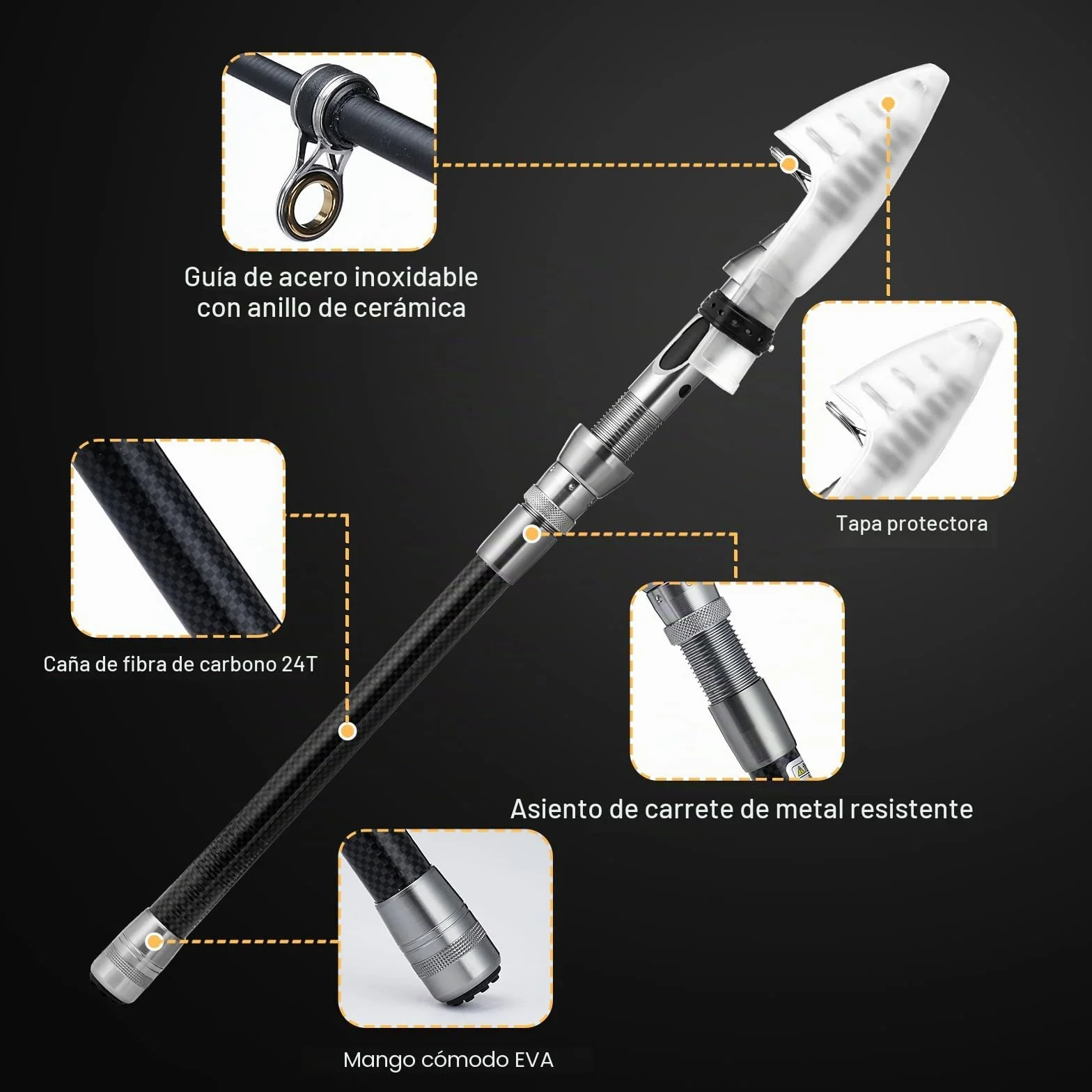 Telescopic Fishing Rod and Reel Combo Set 2.1m Metal Fishing Pole Kit