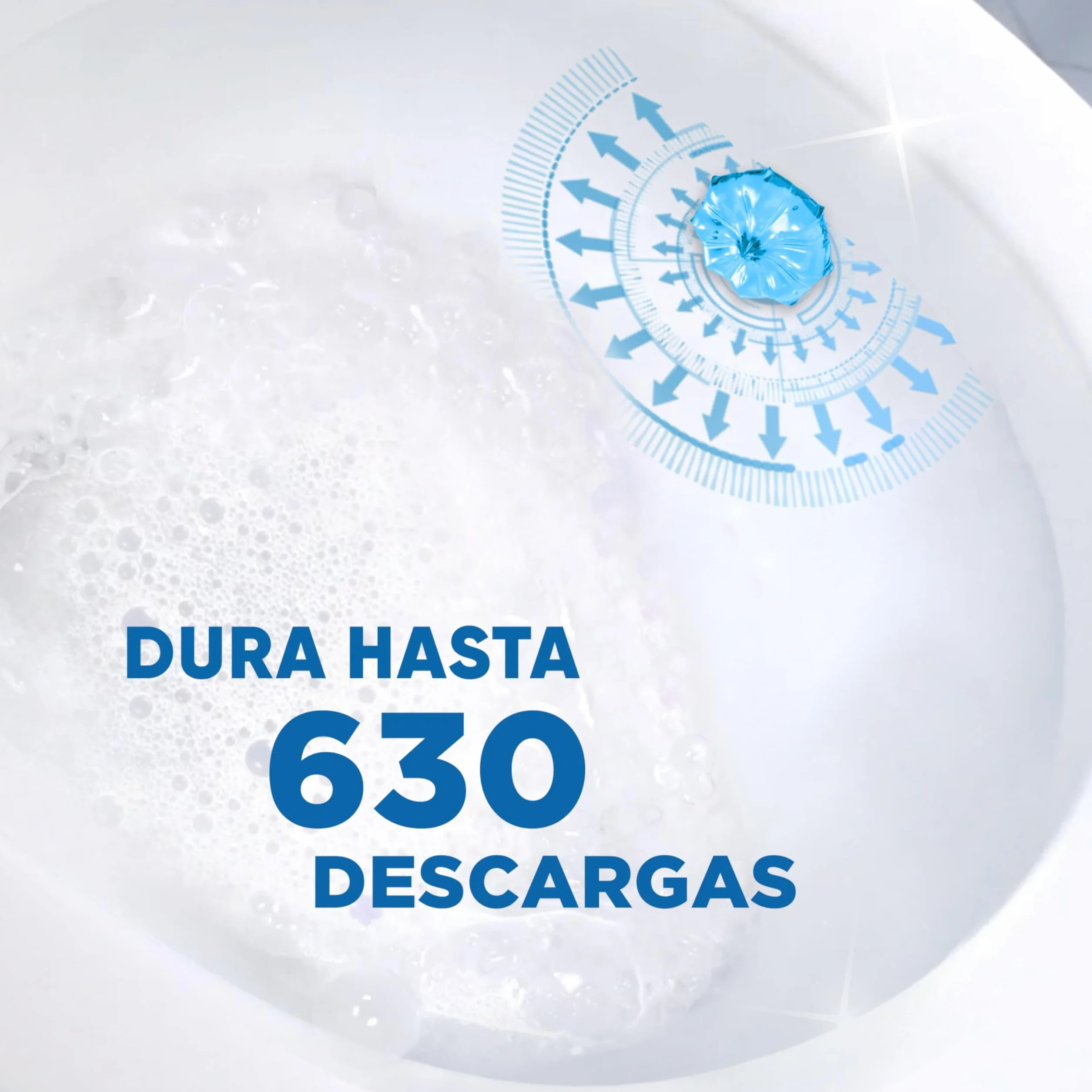 Pato Discos Activos WC Lima, Limpia, Refresca y Perfuma el Inodoro, 360°, 1 Aparato + 1 Recambio, 6 discos