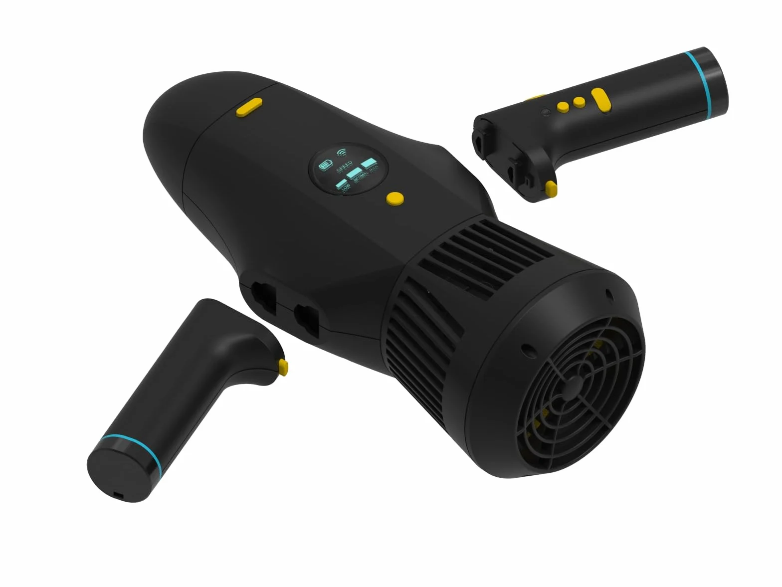 OBEST Patinete Subacuático Portátil 5 km/h, Scooter Eléctrico Subacuático con Soporte de Cámara Acción, Pantalla LED, 3 Modos de Velocidad Propulsor para Buceo, Esnórquel, Aventura y Pesca, 4500 mAh