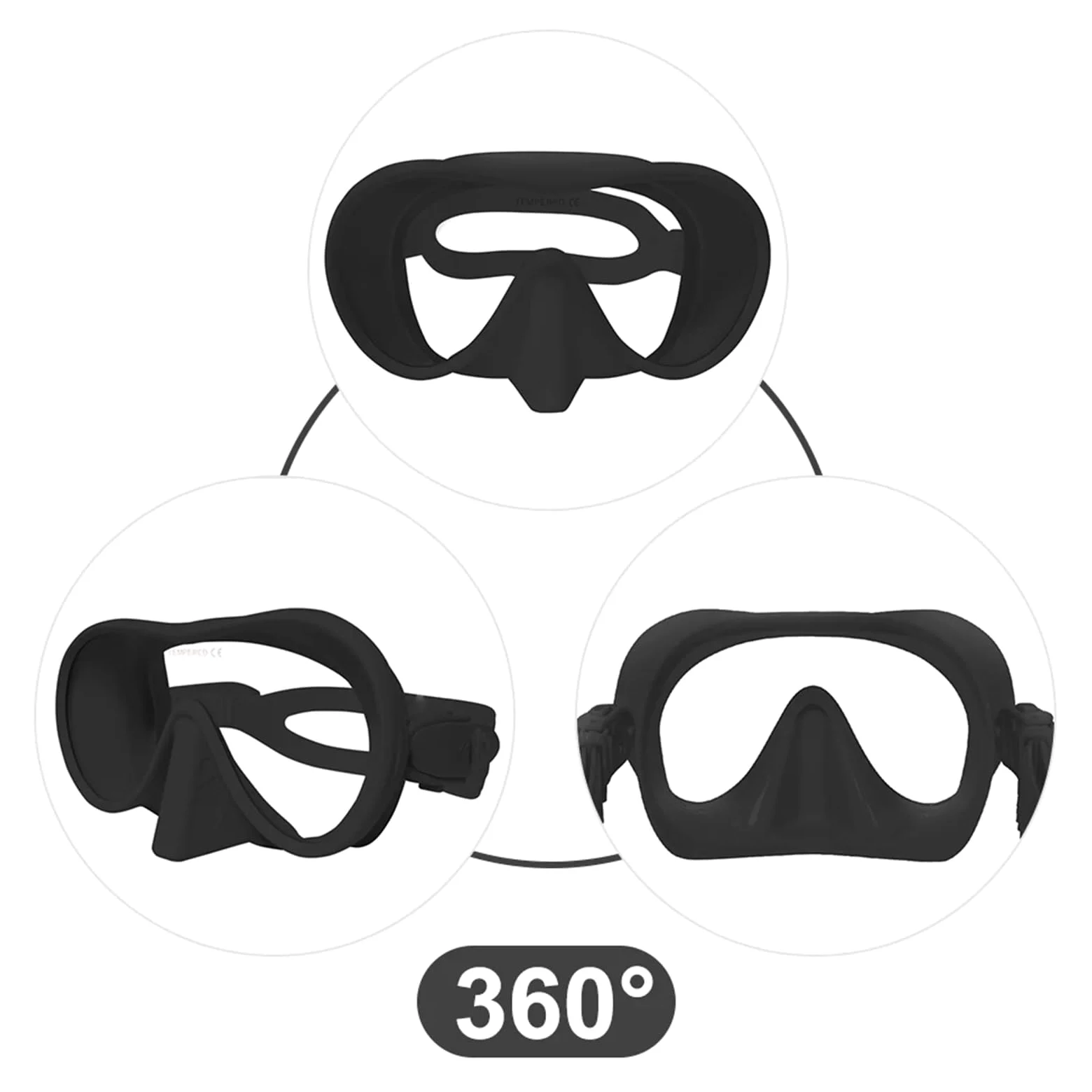Buceo Máscara de Snorkel Espejo Facial antivaho para esnórquel de 180°, máscara de Buceo en Aguas Profundas, Gafas de Buceo con Tubo respiratorio(Pink)