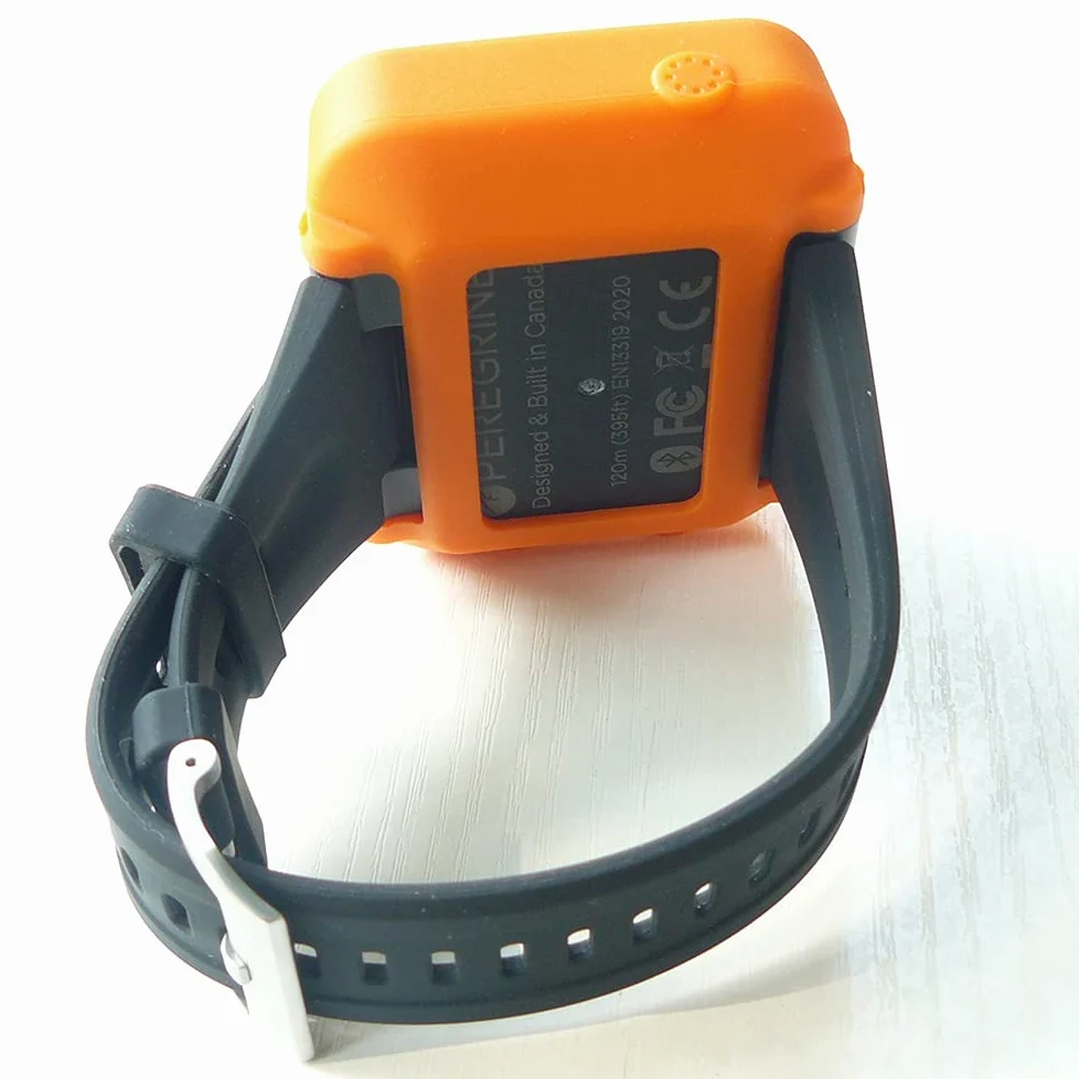 Cubierta protectora de silicona para el ordenador de buceo peregrino Shearwater (naranja)