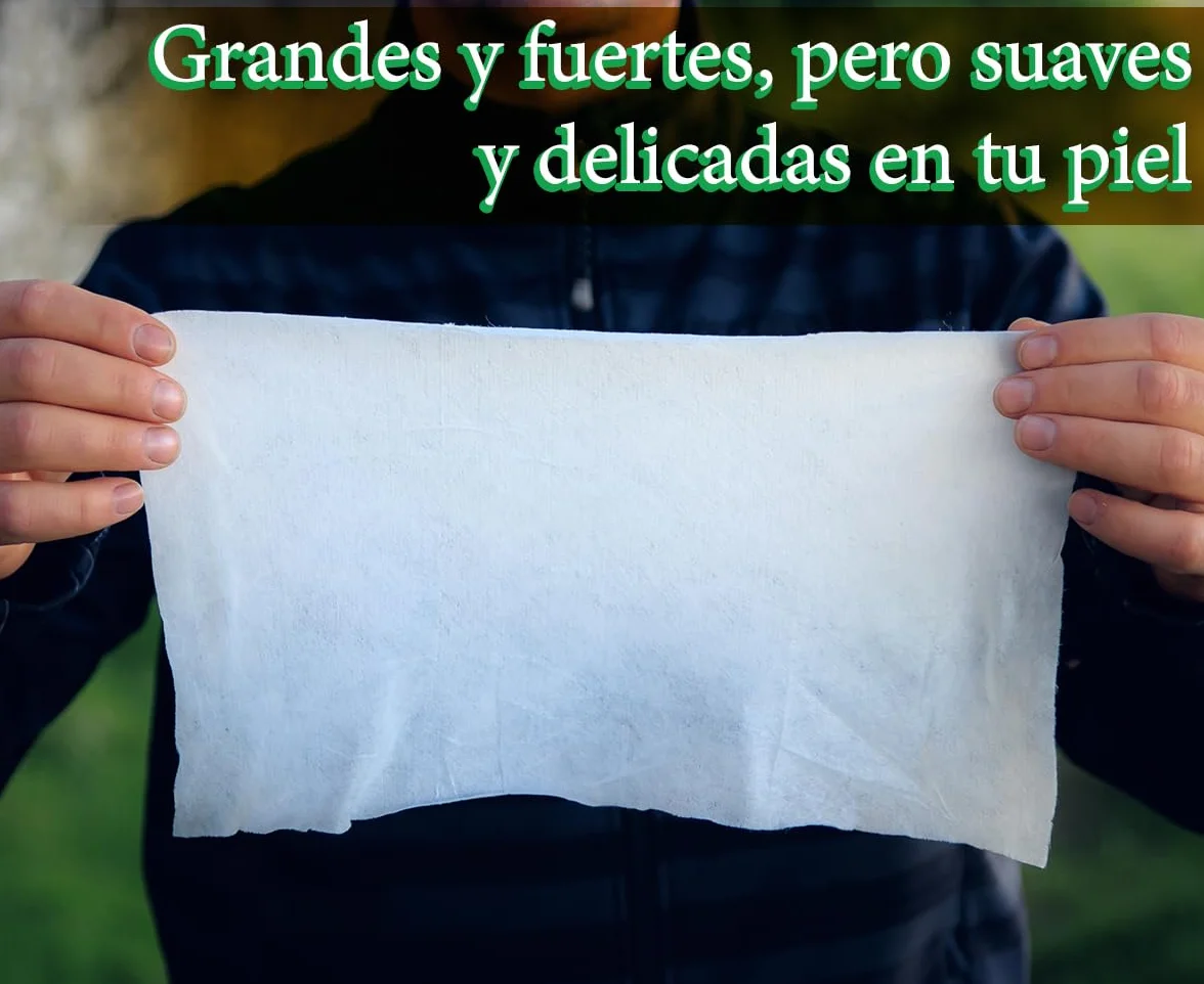Ace Wipes Travel Buddy Toallitas húmedas de bambú biodegradables grandes 32 toallitas