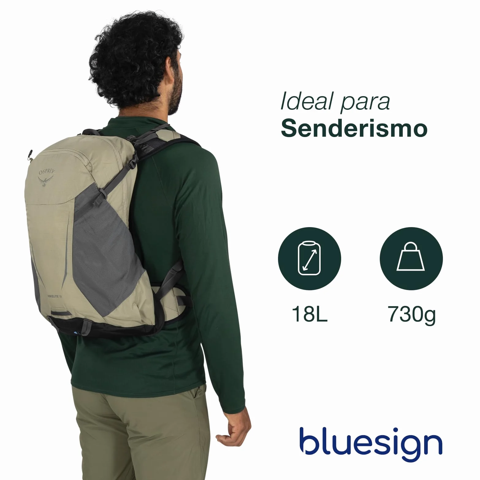 Osprey Hikelite Mochila de senderismo unisex, 18L, Cascade Blue