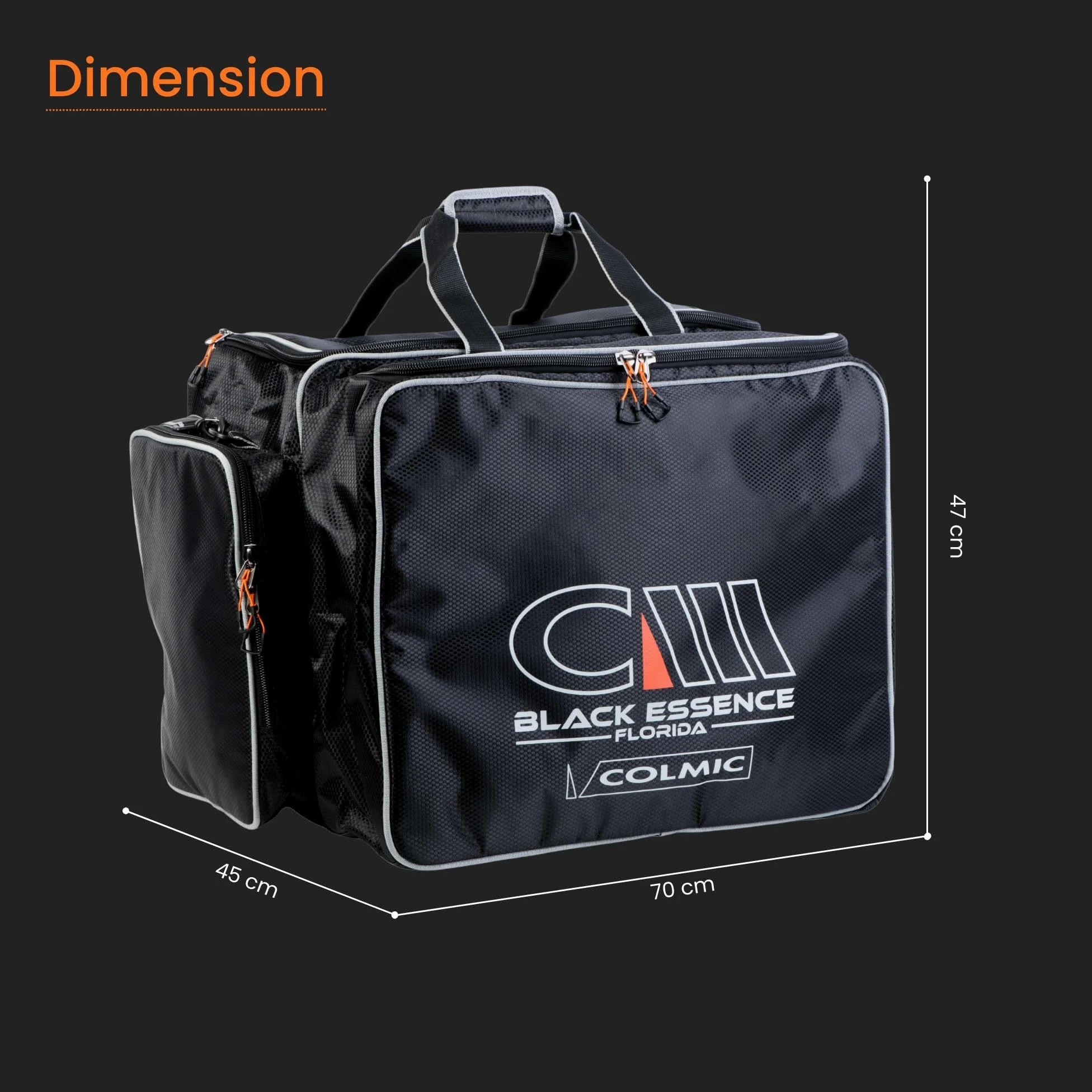 Colmic Black Essence – Equipo técnico de pesca y deporte, tejido de alto rendimiento, múltiples bolsillos, viaje, fitness y piscina