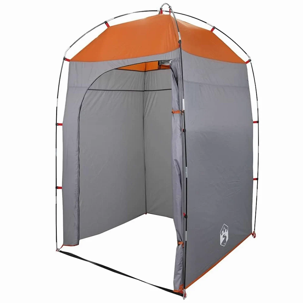 Tienda de ducha verde impermeable de poliéster 185T con revestimiento de poliuretano, 140 x 140 x tienda de campaña con cremallera, entrada y ventana, ligera y portátil, tienda multifunción para