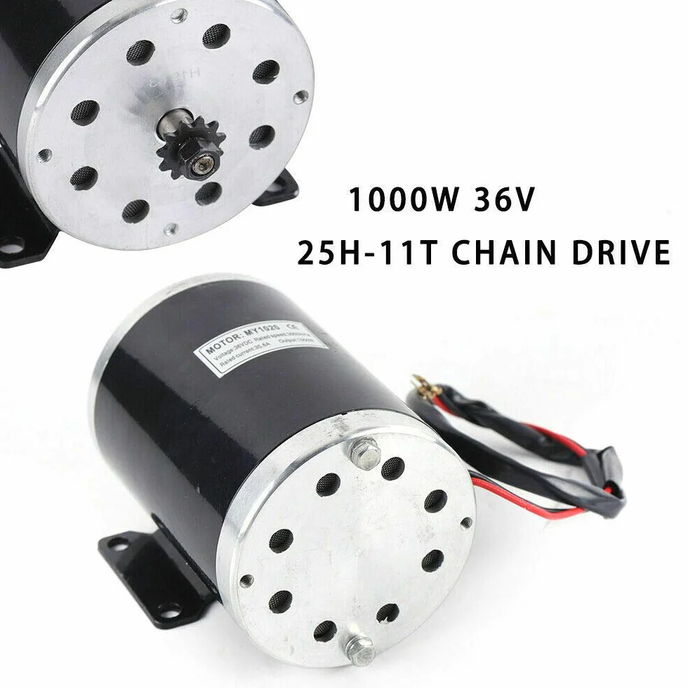 TFCFL 1000 W 36 V DC Motor Eléctrico Cepillo MY1020 Imán Permanente para Scooter Eléctrico Go-Kart