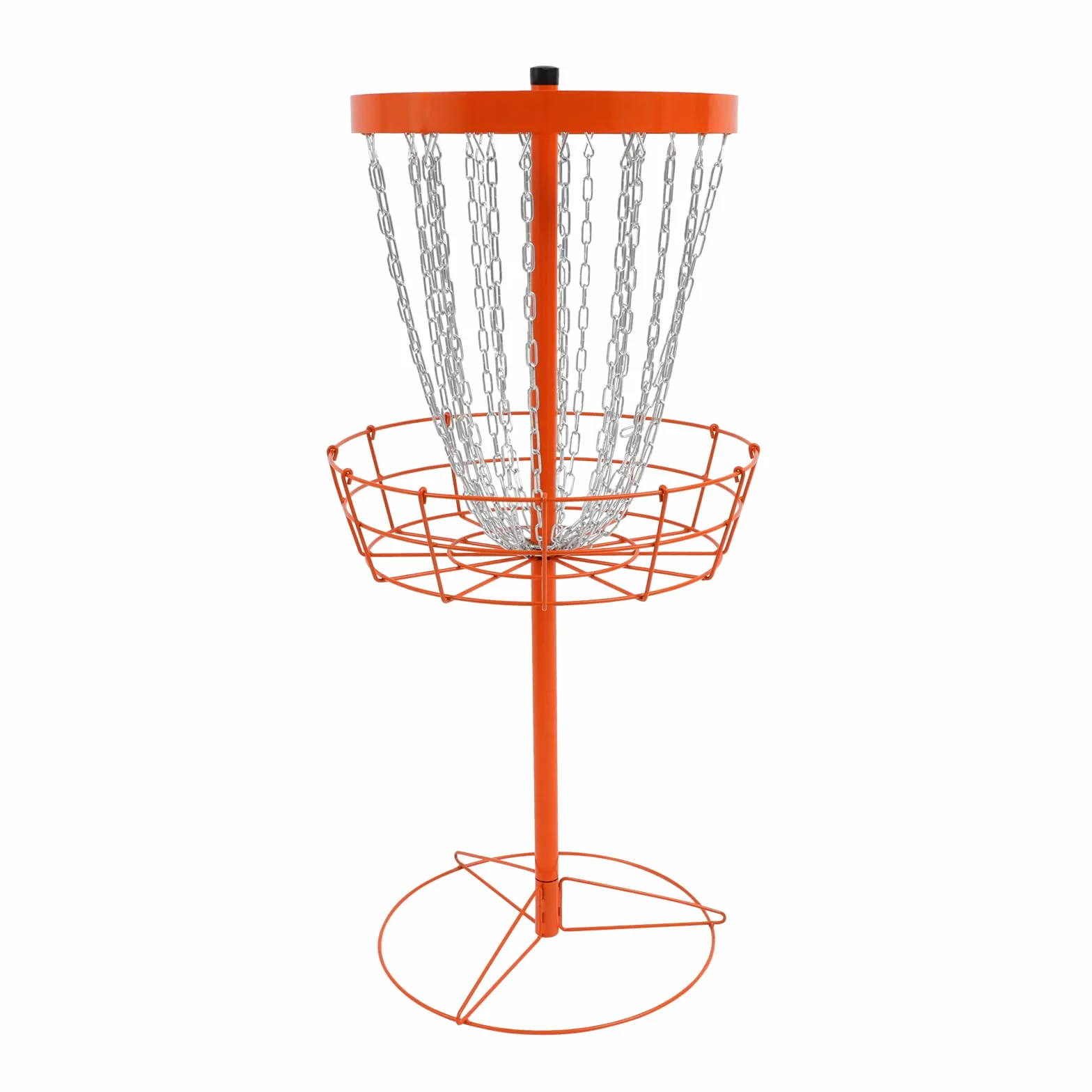 Cesta de disco de golf (24 canales, objetivo de golf de disco portátil, red de entrenamiento frisbee acero hierro, cesta práctica jardín parque camping fácil instalación exterior interior