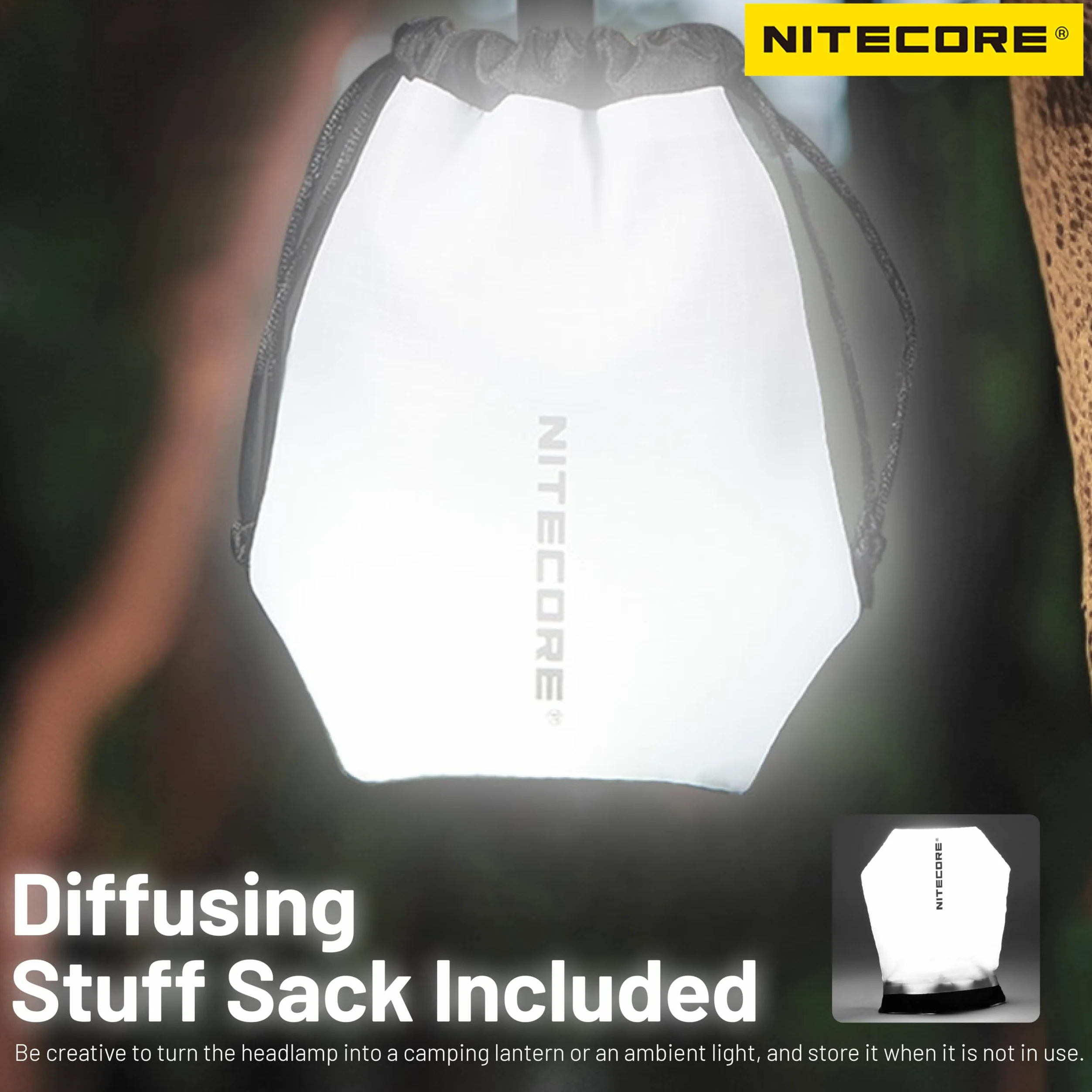 Nitecore NU45 linterna frontal de 1700 lúmenes ligera con batería de 4000mAh recargable por USB-C