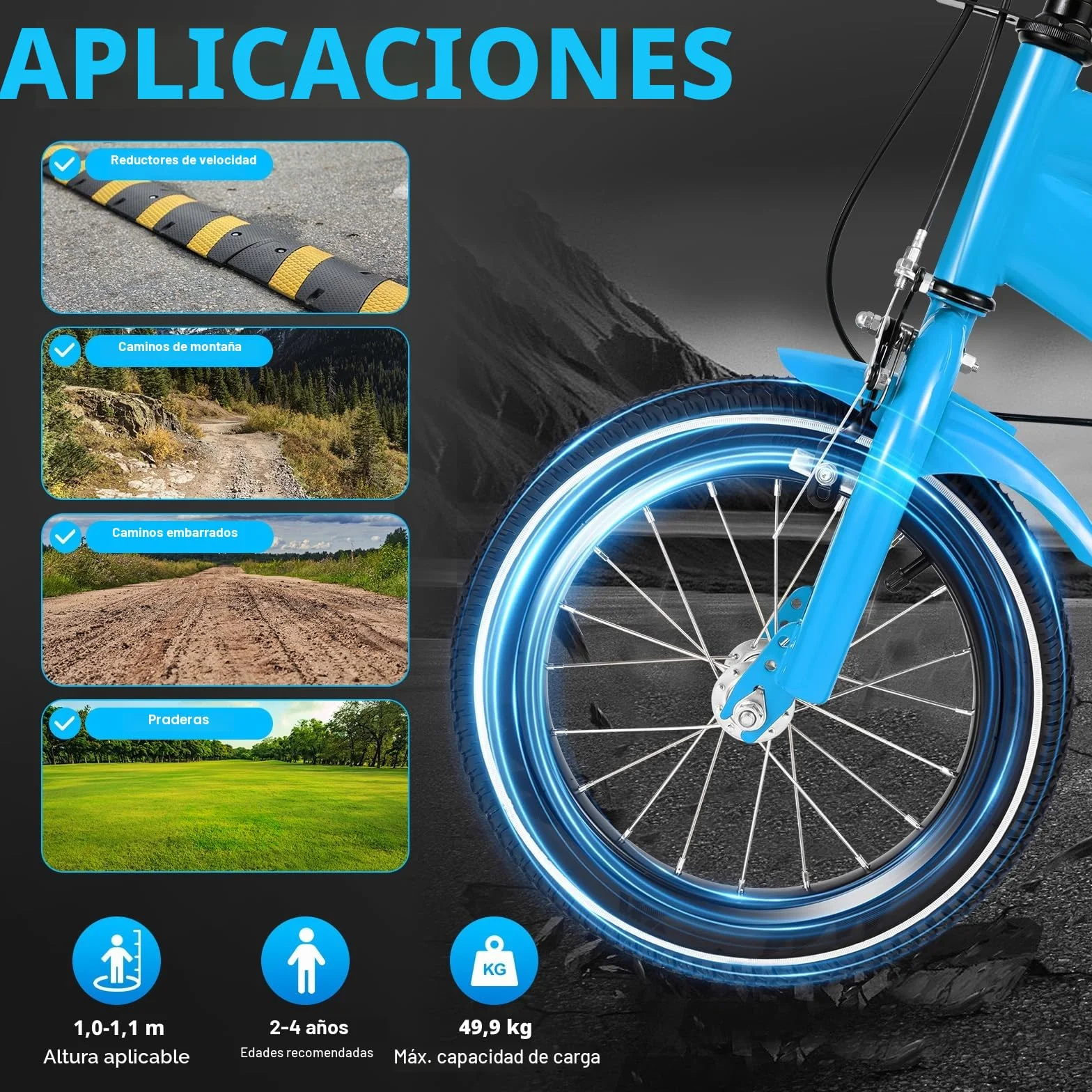 Bicicleta infantil de 14 pulgadas, ajustable para niños con protección de cadena, bicicletas para niños de 2 a 13 años de edad, niños y niñas