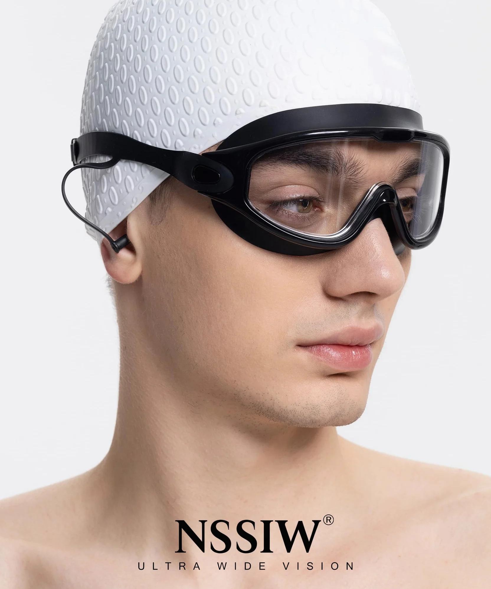 NSSIW Gafas de natación para adultos: visión amplia con protección UV400, antivaho, antifugas, para hombre y mujer, 3 unidades