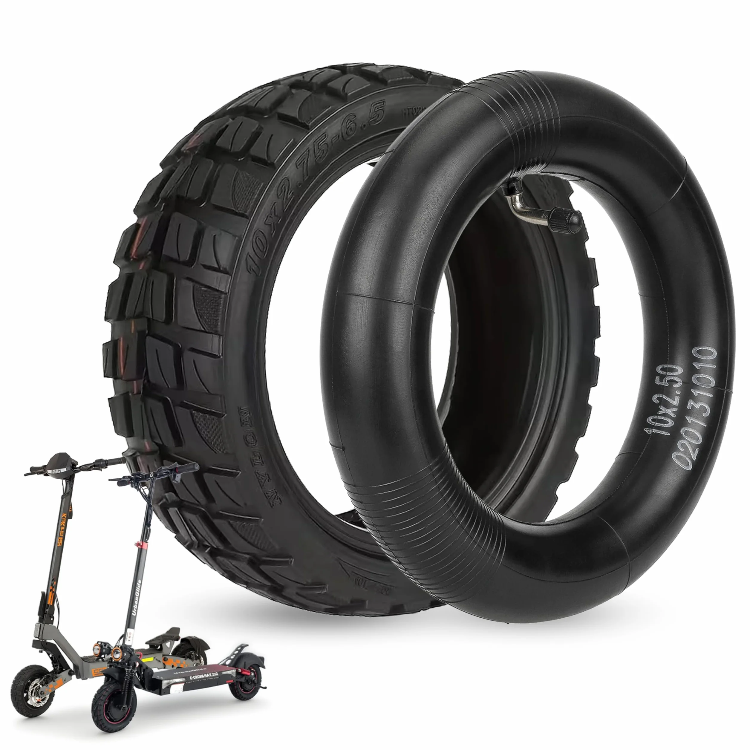 ANSENI Neumatico Cubierta 10x2.75-6.5 Rueda Todoterreno Tubeless para Patinete Eléctrico Smartgyro Speedway