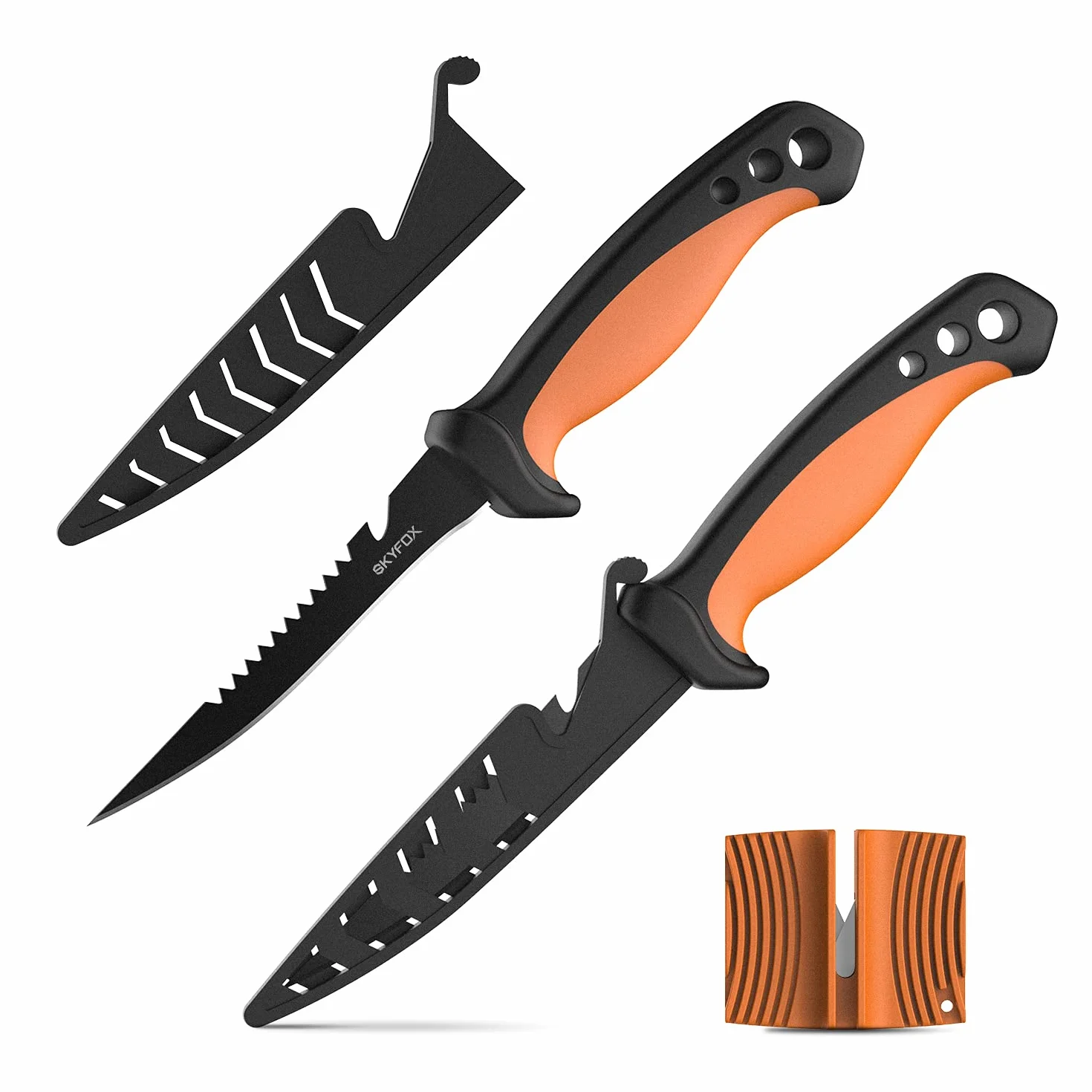 SkyFox Cuchillo de filete de pesca 5 pulgadas acero inoxidable G4412 unidades