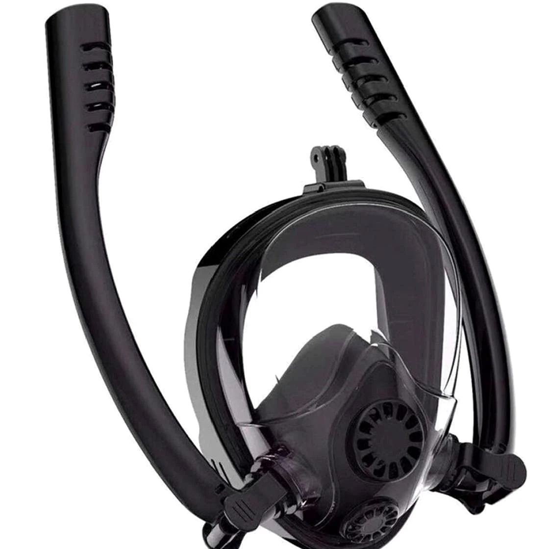 Dual Tubo Snorkel Respiración Snorkel Mascarilla Completa Anti-Fog Anti-Fugas Gafas De Buceo con Montura Doble Flujo De Aire Silicac