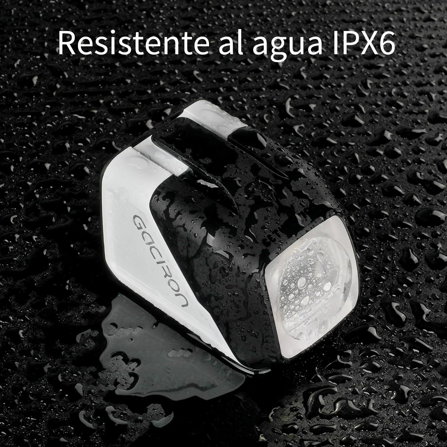 Gacirón Luz bicicleta delantera CETUS-1700,Diseño óptico con Haz Alto y Haz bajo,Luz bicicleta de aluminio aerodinámico y control remoto inalámbrico,Faro de bicicleta de 4200 mAh con 6 modos de brillo