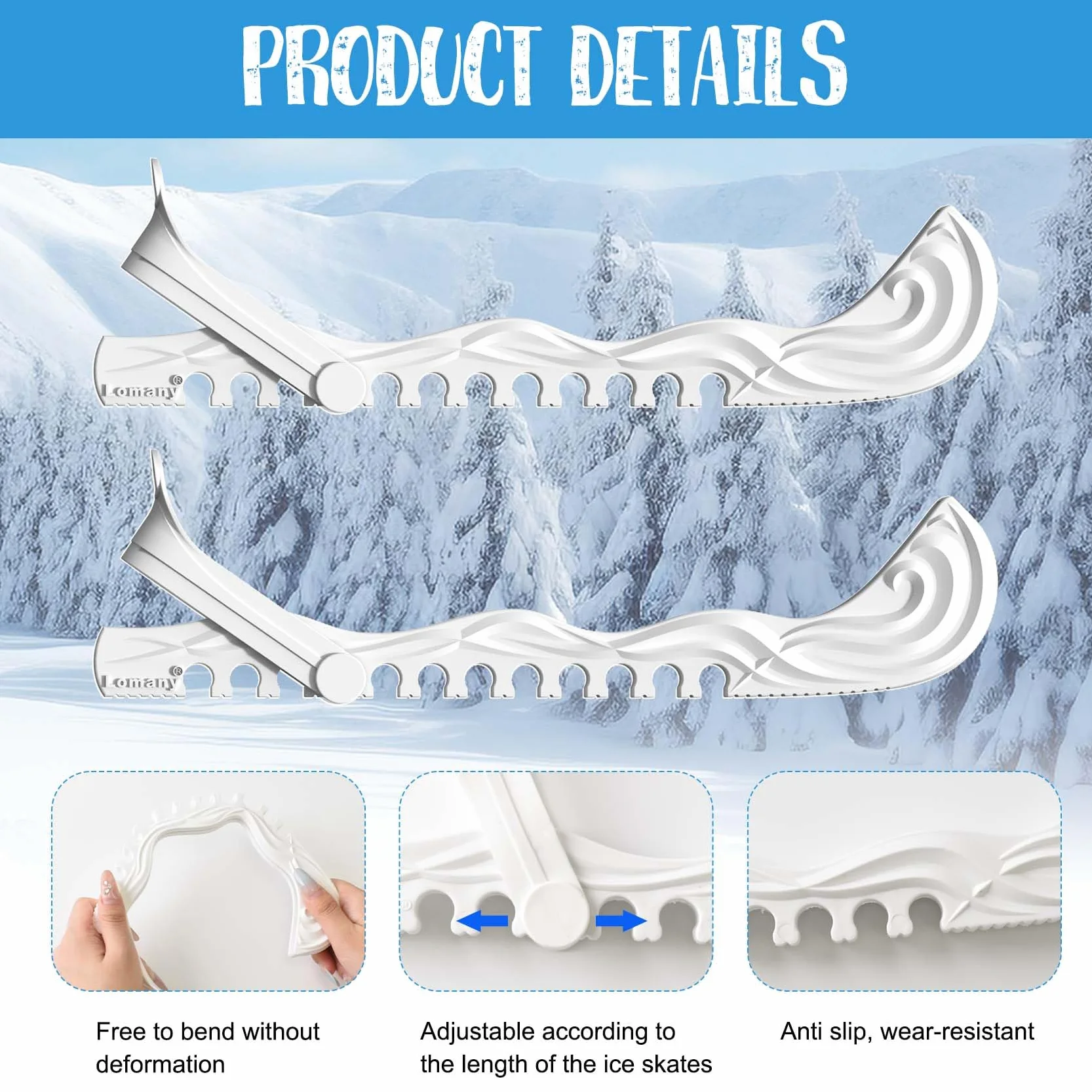 Protectores de patinaje sobre hielo, zapatos de hockey, cubiertas de cuchillas de patinaje sobre hielo, hebillas ajustables, protectores de patinaje artístico, accesorios de hockey sobre