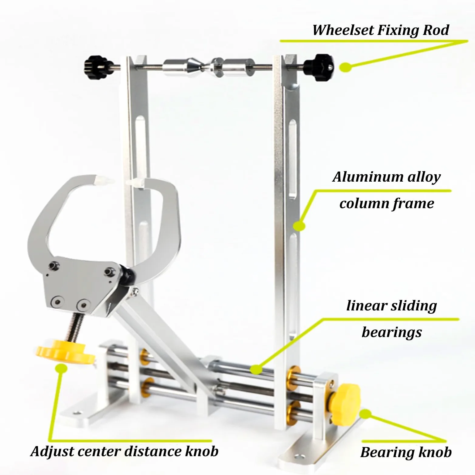 Soporte de reparación de Bicicletas Aleación de Aluminio 16"-29" alineación y Equilibrio de neumáticos Soporte enderezadora de Cubo de Rueda Compatibilidad versátil