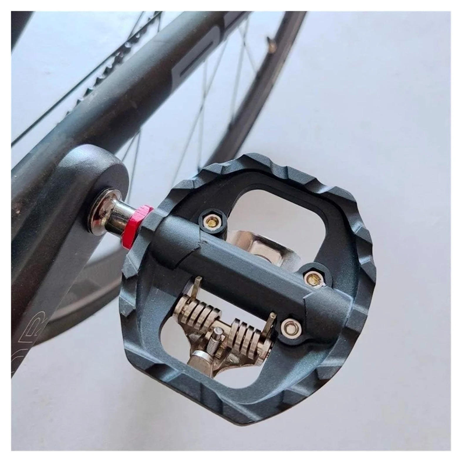 Pedales de Bicicleta, Pedal MTB, autoblocante, automático, Adaptadores Doble Plataforma con Cala para