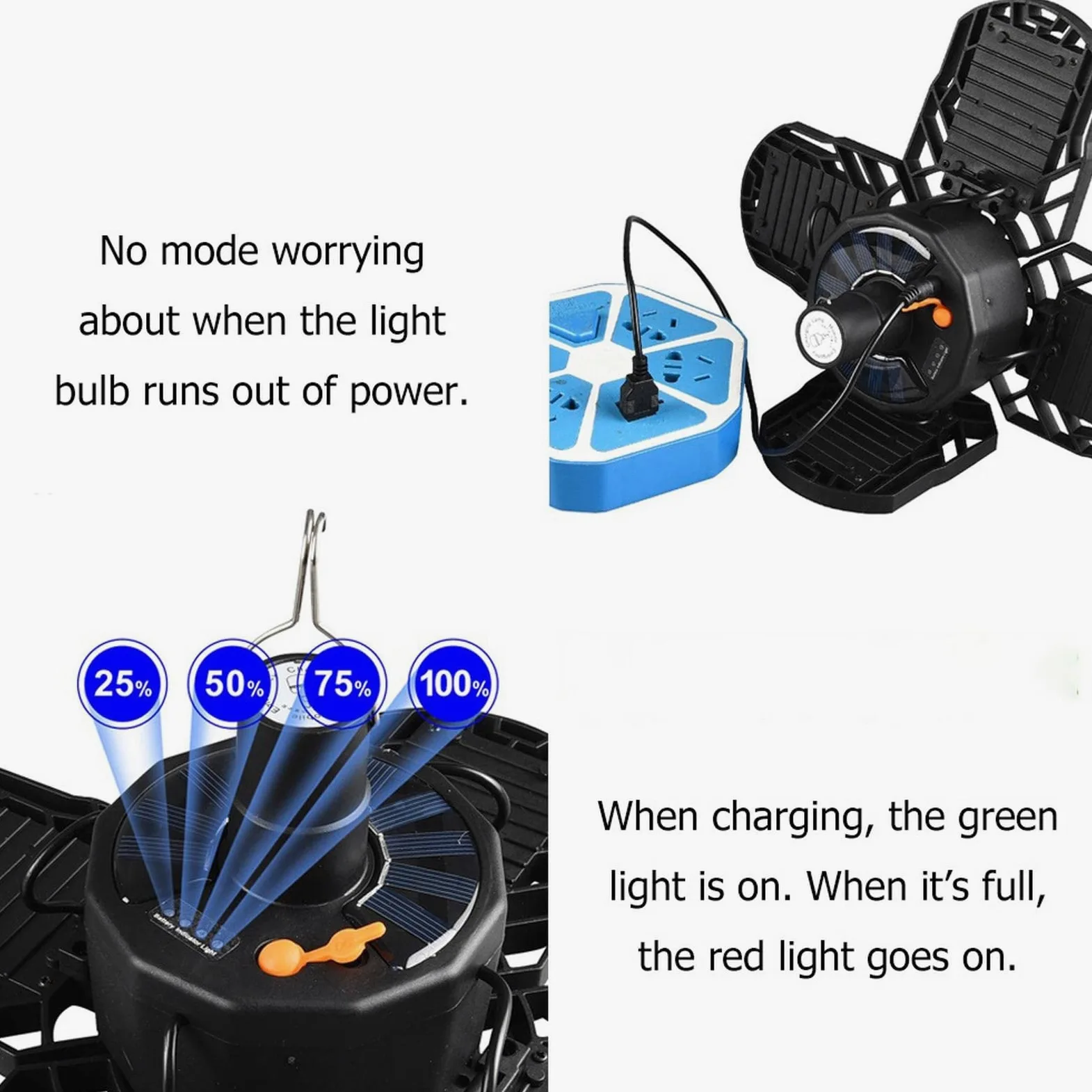 Carga de Luces de Campamento Linterna LED Solar Recargable for Acampar con Control Remoto, Resistente al Agua IP65, 40W, for Acampar al Aire Libre y Pescar