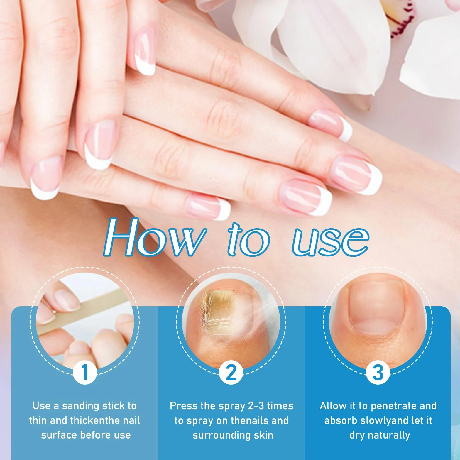 Spray para Cuidado de Pies 100ml - Hidratante para Piel y Uñas, Sin Aclarado, Secado Rápido