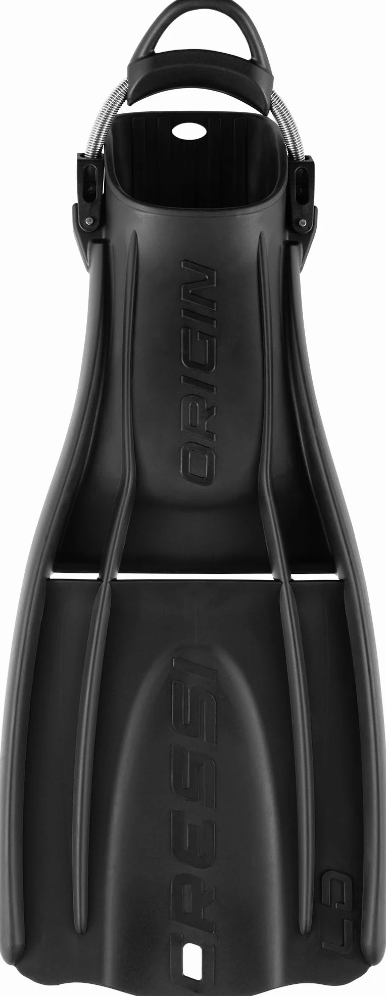 Cressi Origin - Aletas Ajustables de talón Abierto, Color Negro, XS/S