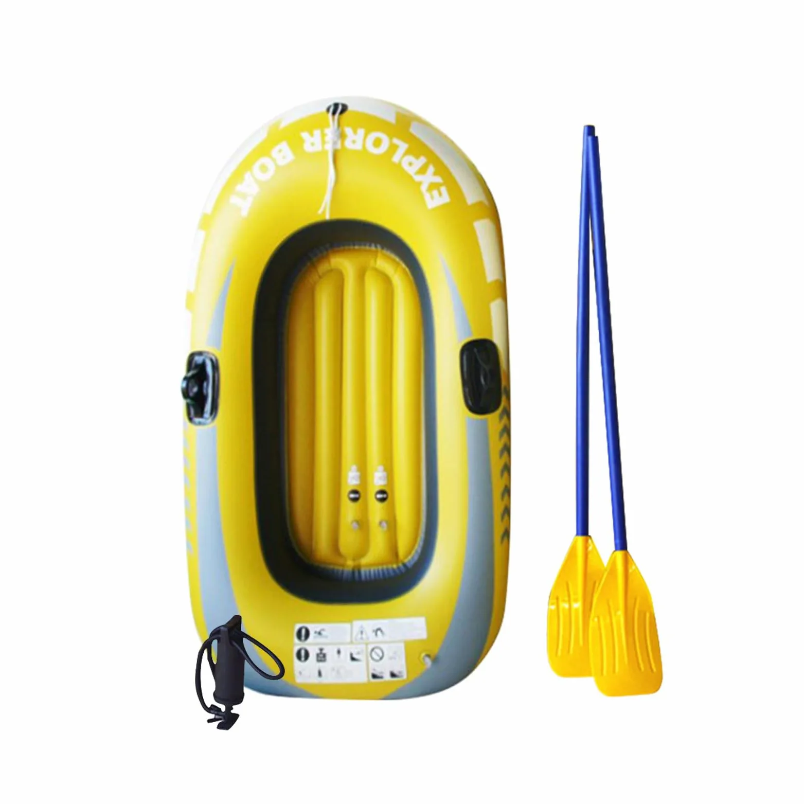 Raft Plegable Inflable - 1/2 Barco Inflable | PVC Summer Double Kayak | Barco De Pesca En Canoa Engrosada | Raft De Kayak En Tournée Recreación Portátil Para Deportes De Agua De Pesca