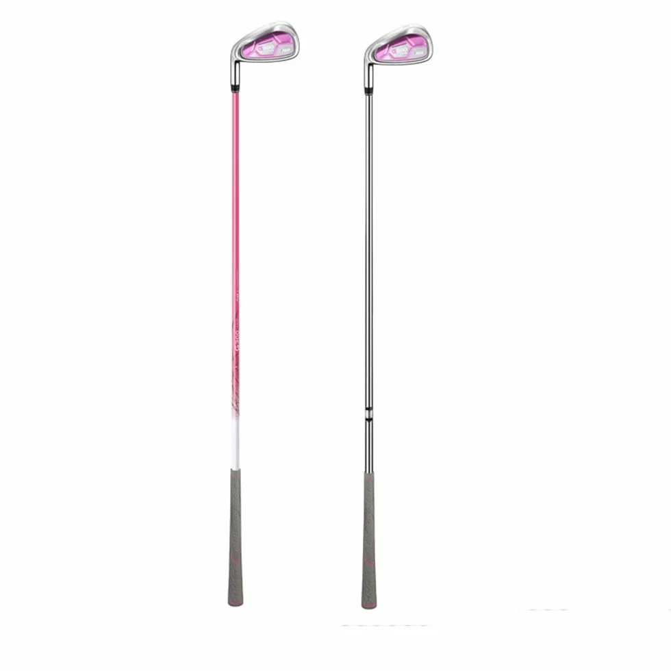 G300 7# - Palos de golf para mujer, de hierro, para mano izquierda, acero inoxidable/carbono, caña de entrenamiento para mujer