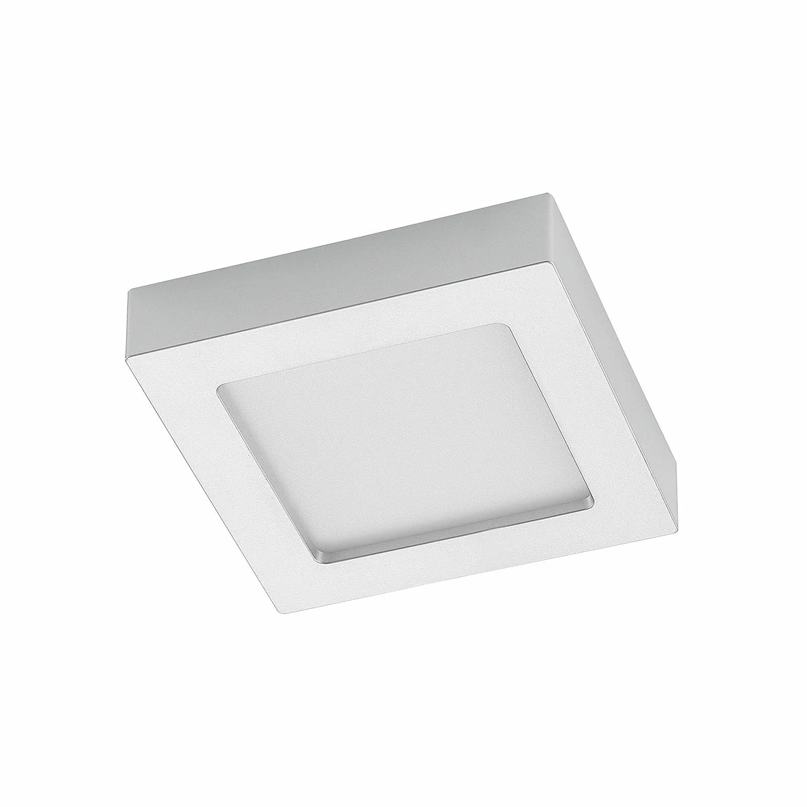 Lámpara de techo LED Alette gris aluminio baño 1 llama plafón