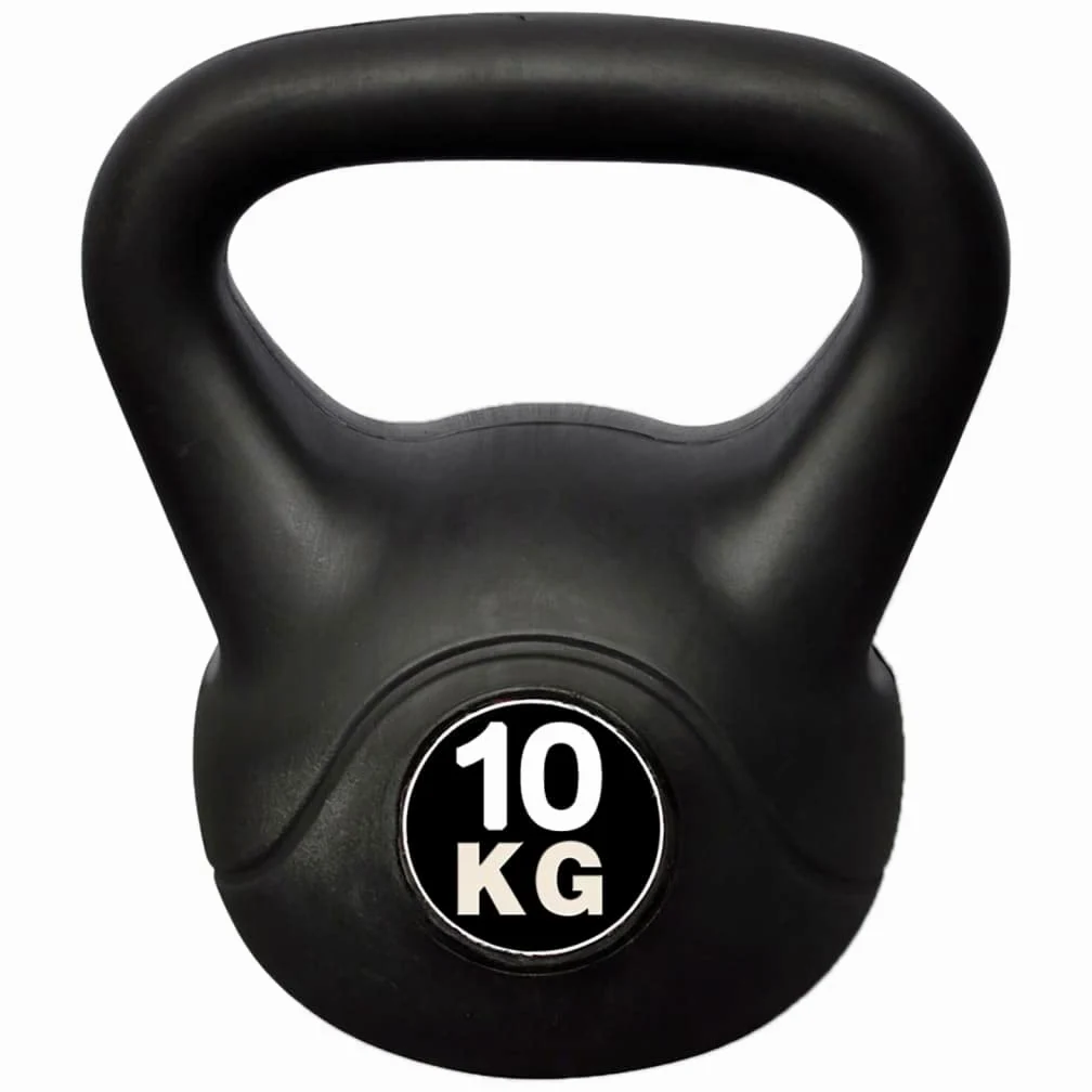 Kettlebell - Pesa rusa (10 kg, con revestimiento de plástico)