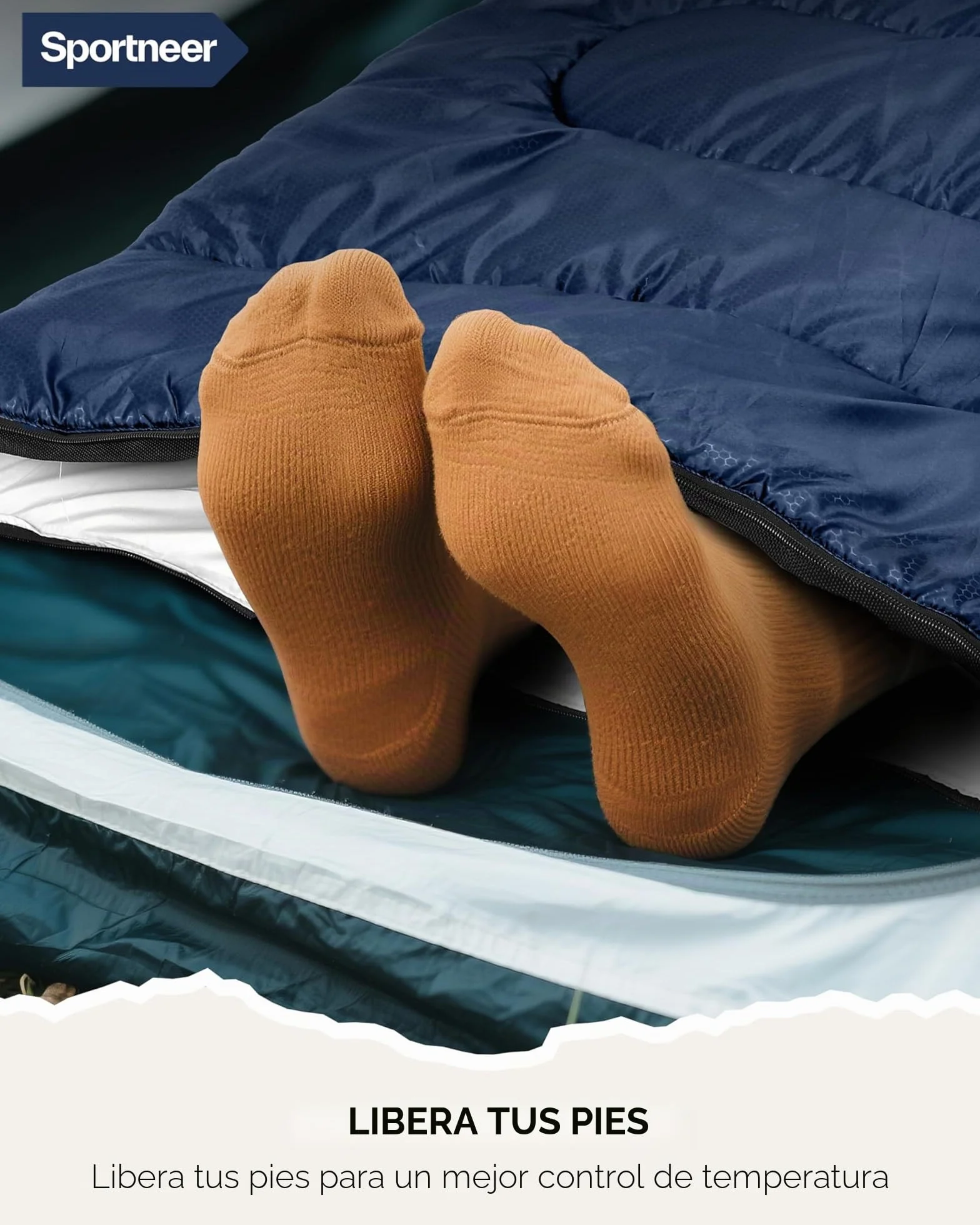 Sportneer Saco de Dormir para Exteriores Ligero Portátil Adultos Niños Camping Senderismo