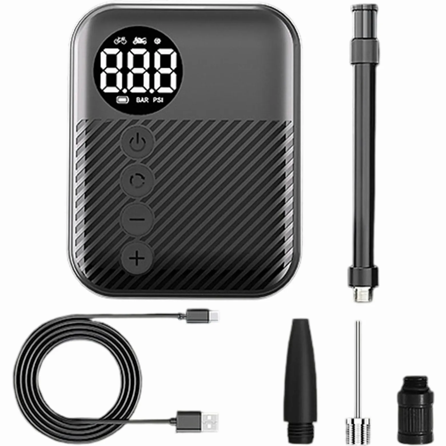Compresor de aire portátil recargable para coches, bicicletas, scooters eléctricos, neumáticos