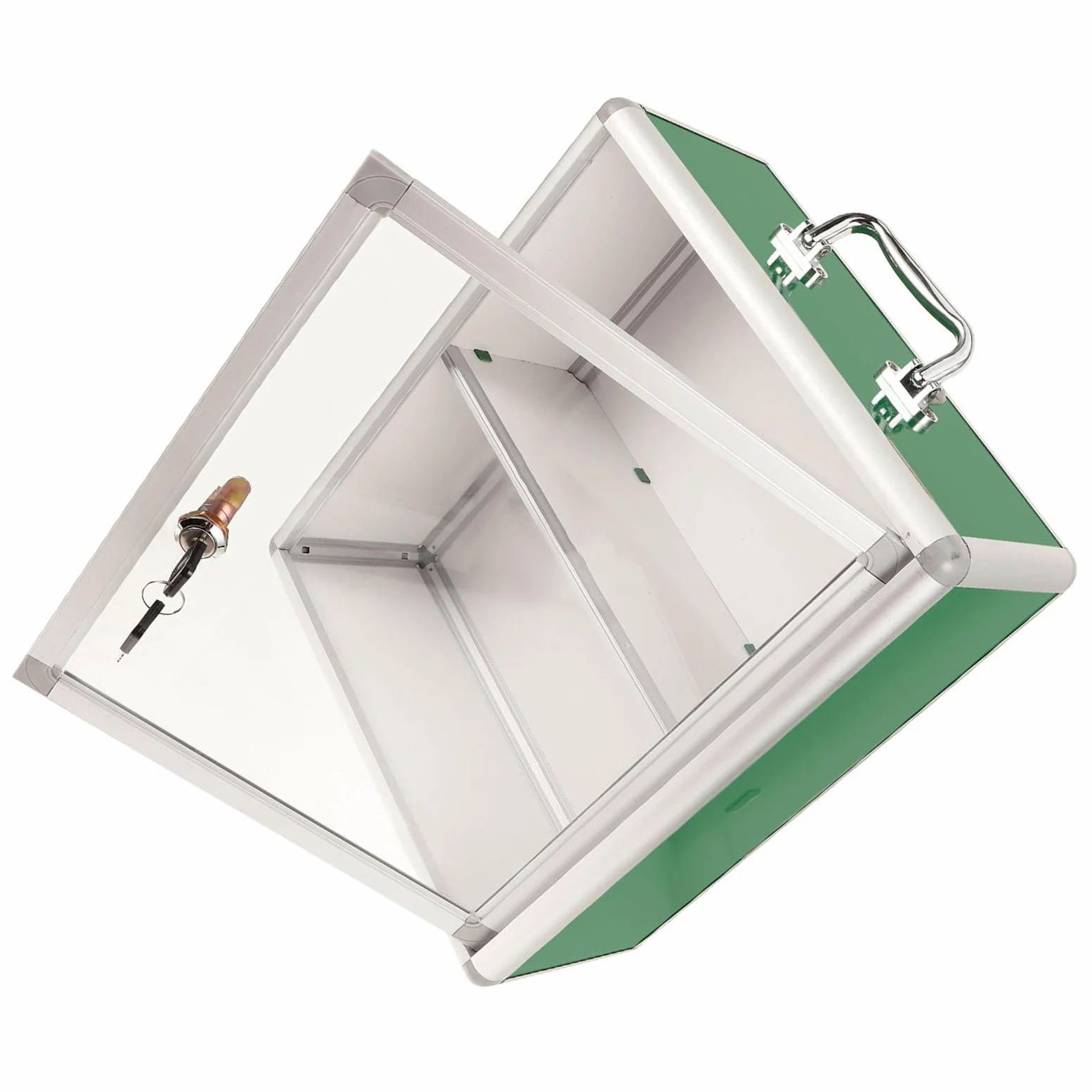 Holibanna Botiquín de Primeros Auxilios para Pared de Aluminio | Diseño Mural Organiza Suministros Ahorro de Espacio Gran Capacidad Puerta Transparente Adecuado para Oficina y Coche