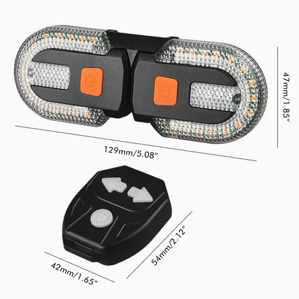 Juego de señales de para Bicicleta, Recargable por USB, Control Remoto inalámbrico, Luces traseras para Ciclismo Nocturno, luz de Advertencia de Seguridad