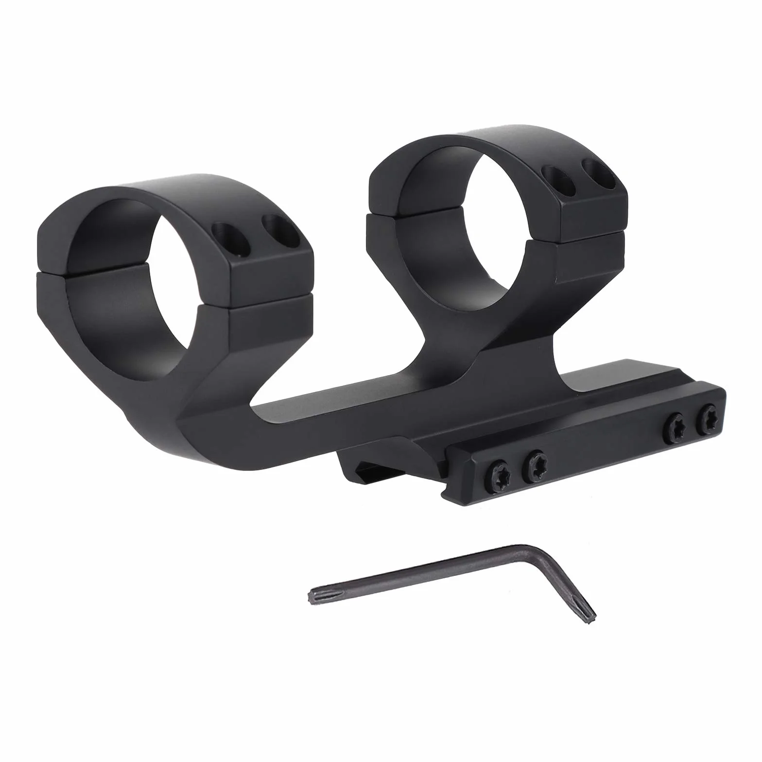 Anillos de Montaje tácticos con Pasador de Tope 30 mm / 25,4 mm Soportes de Desplazamiento de Perfil Delgado para riel Picatinny