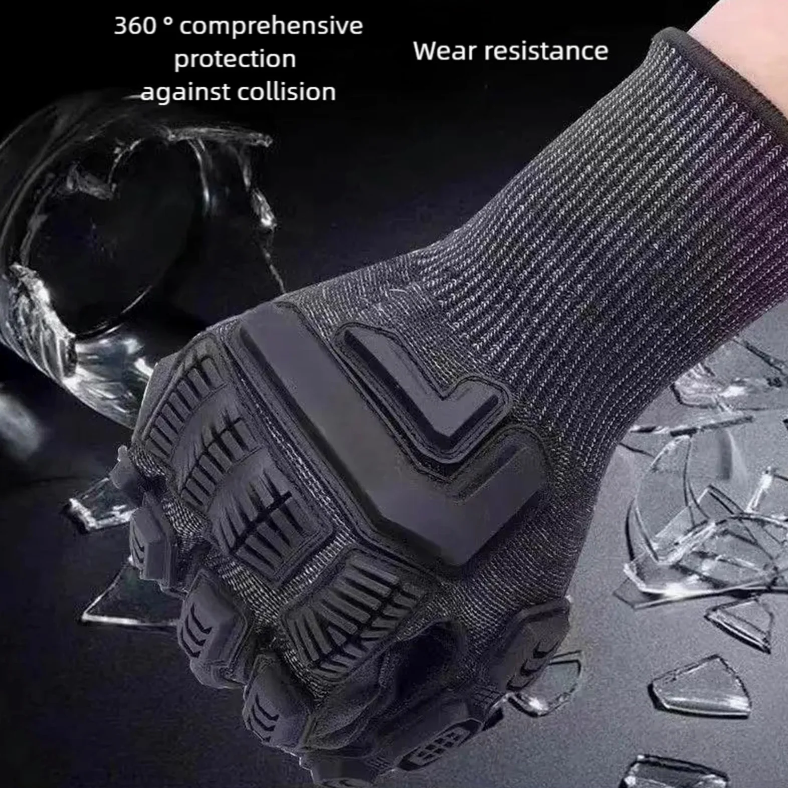 Genérico Guantes de Seguridad anticorte y anticolisión - Guantes tácticos mecánicos for montañismo y Ciclismo al Aire Libre