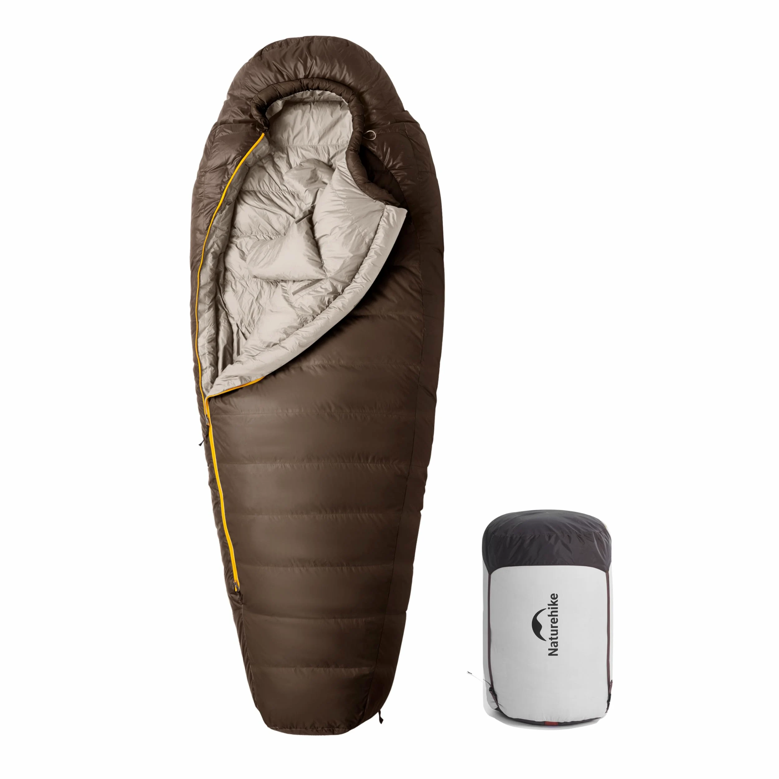 Naturehike Snowbird - Saco de dormir de plumón de momia, saco de dormir grueso de invierno para acampar al aire libre, ultraligero, saco de dormir cálido