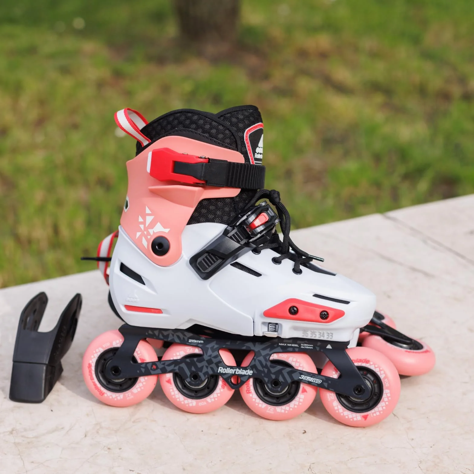 Rollerblade Apex Patines en línea 2025 Platinum/Coral