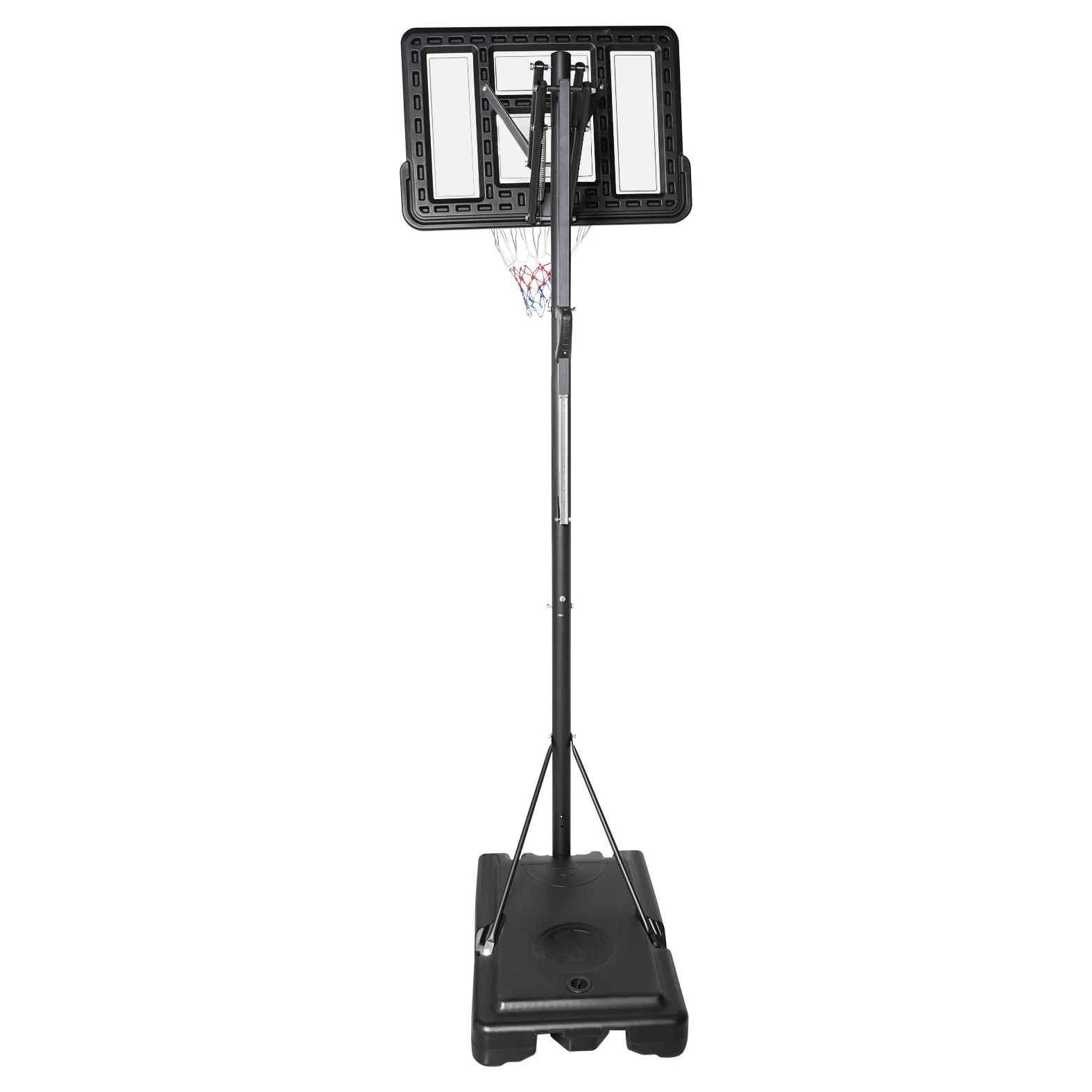 Soporte para canasta de baloncesto, 170-305 cm, altura ajustable con ruedas, incluye red, canasta de baloncesto portátil para jardín, campo de deporte y campo de juego
