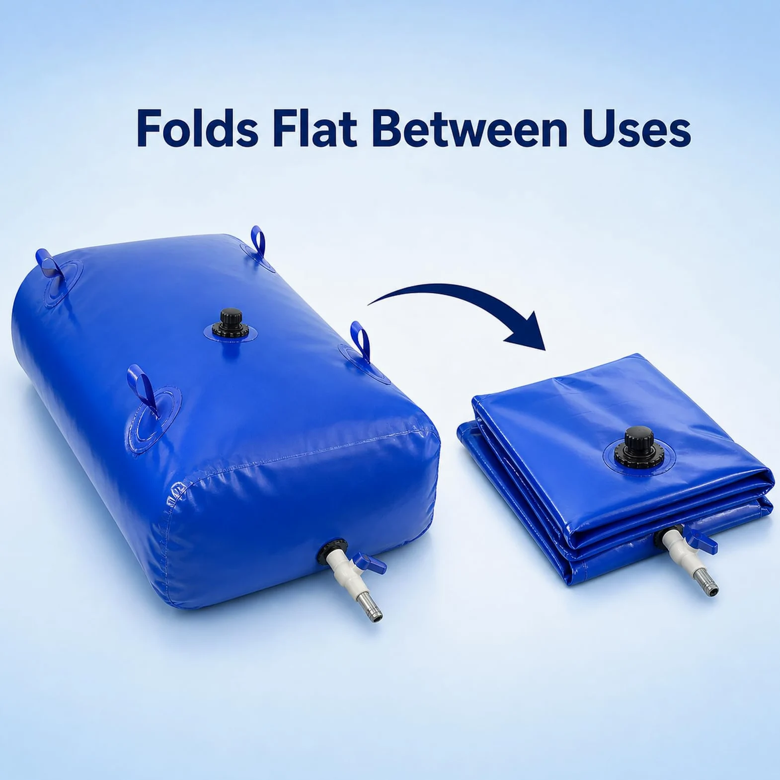 Vejiga De Agua Plegable,DepóSito De Agua Plegable con Grifo,Bolsa De Agua Plegable Engrosada,No Se Deforma FáCilmente,para Transporte De LíQuidos para JardíN