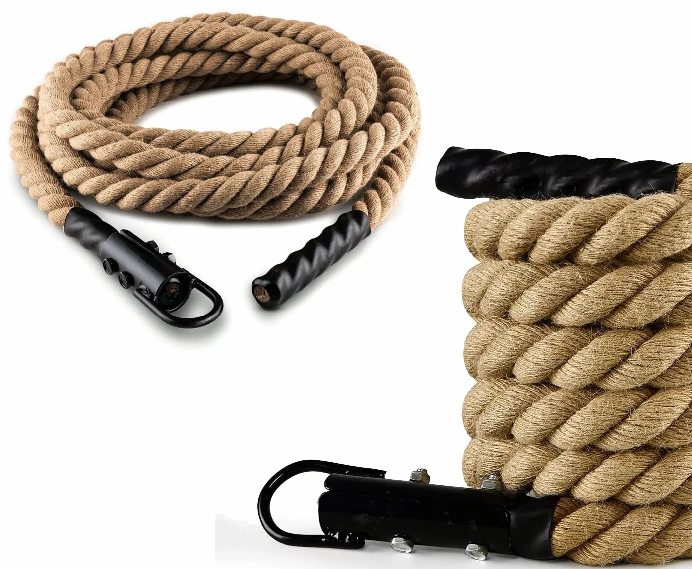 G5 HT Sport Cuerda de Escalada de 38 mm de diámetro | 4/5/6 MT | Cáñamo Trenzado | Cuerda para Fitness Cuerda Escalada Mejora Entrenamiento Muscular