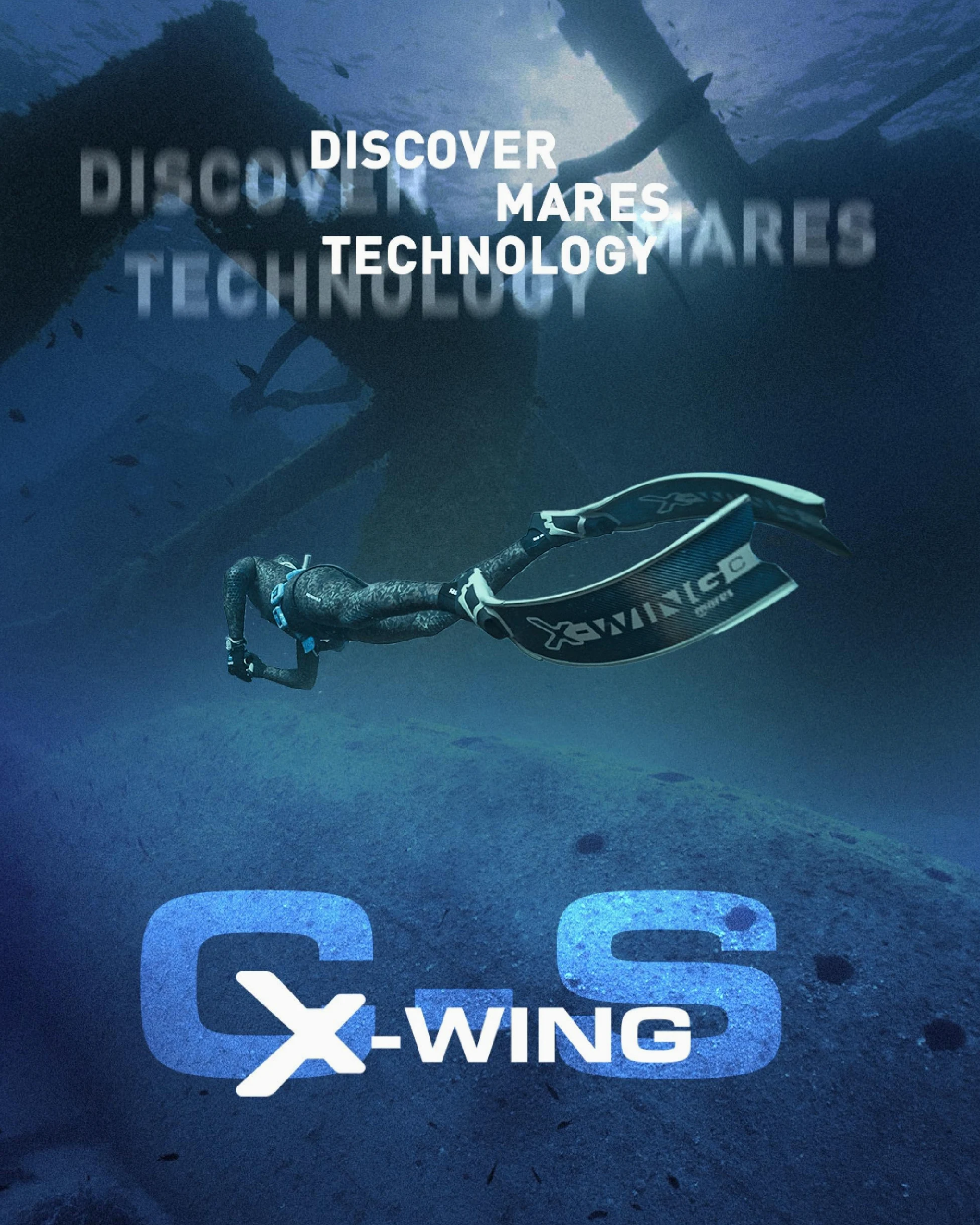 Mares Fins X-Wing C-S Green Foot Pocket 420422MED036