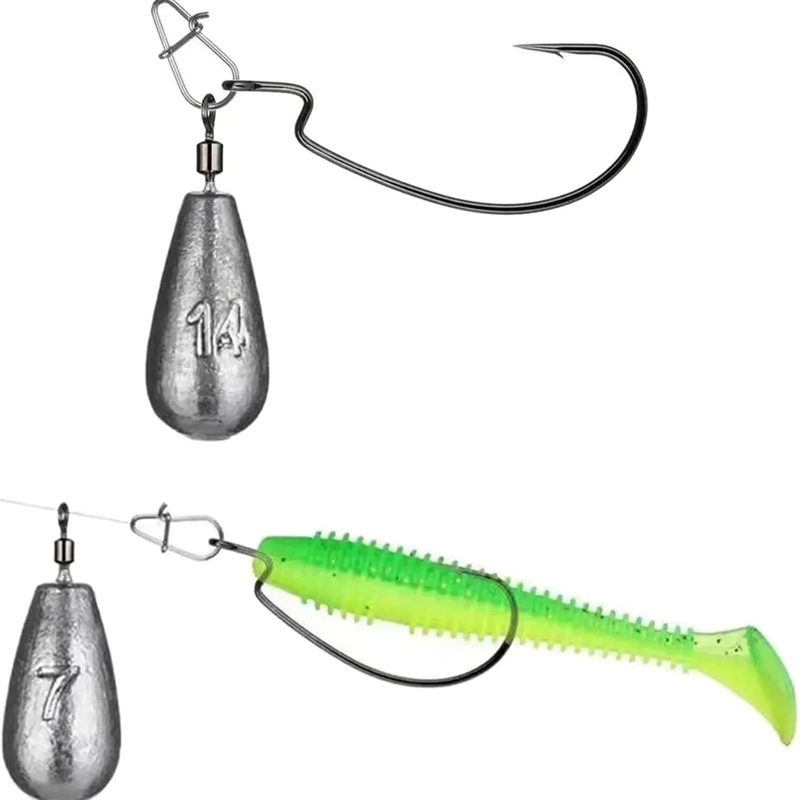 Juego de 15 plomadas de pesca de 3,5 g, 5 g, 7 g, 10 g, 14 g, 20 g, tubo de plomada, colgante de metal, kit de aparejos de mar, herramienta para deportes al aire libre (3,5 g)