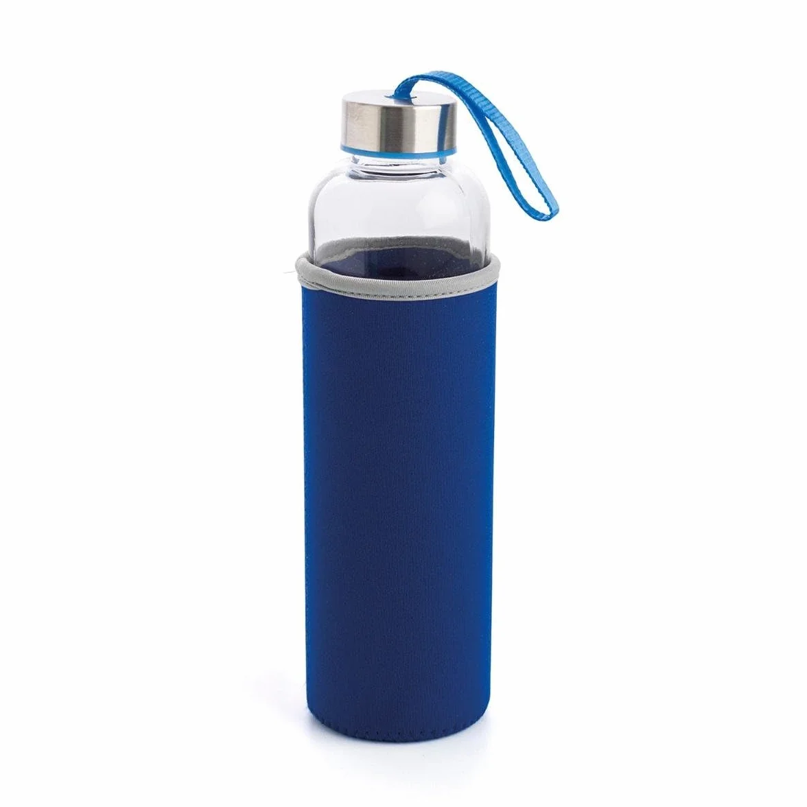 Quid Quidate Botella Transporte Vidrio con Funda Neop 0,60l Sodo No Apto Microondas Reciclable