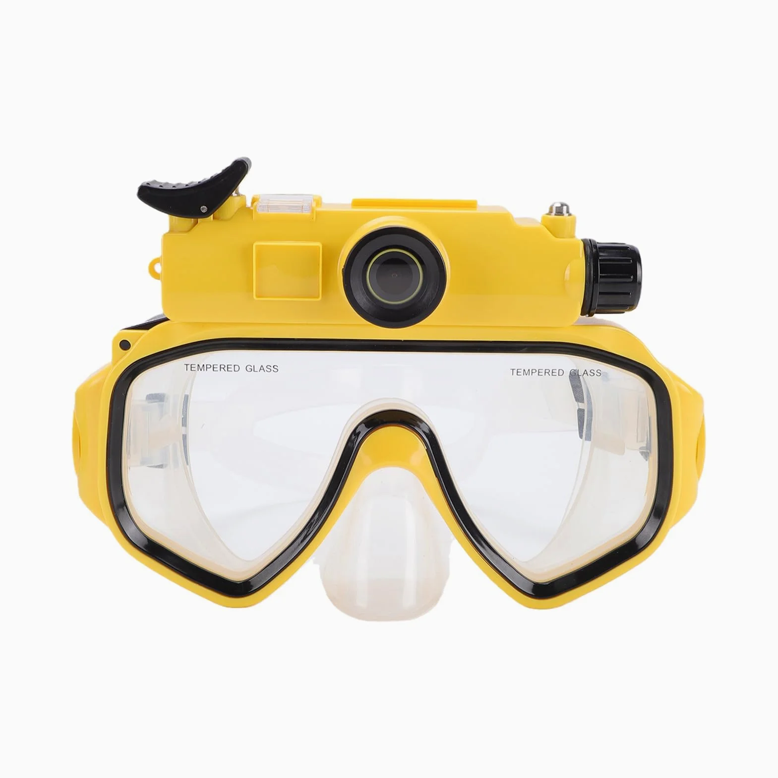 VBESTLIFE Gafas de Buceo con Cámara, Vídeo 2K Foto de 50MP Gran Angular de 100°, Resistente Al Agua 15M, Falda de Silicona Suave, Vidrio Templado Doble, para Buceo en Apnea