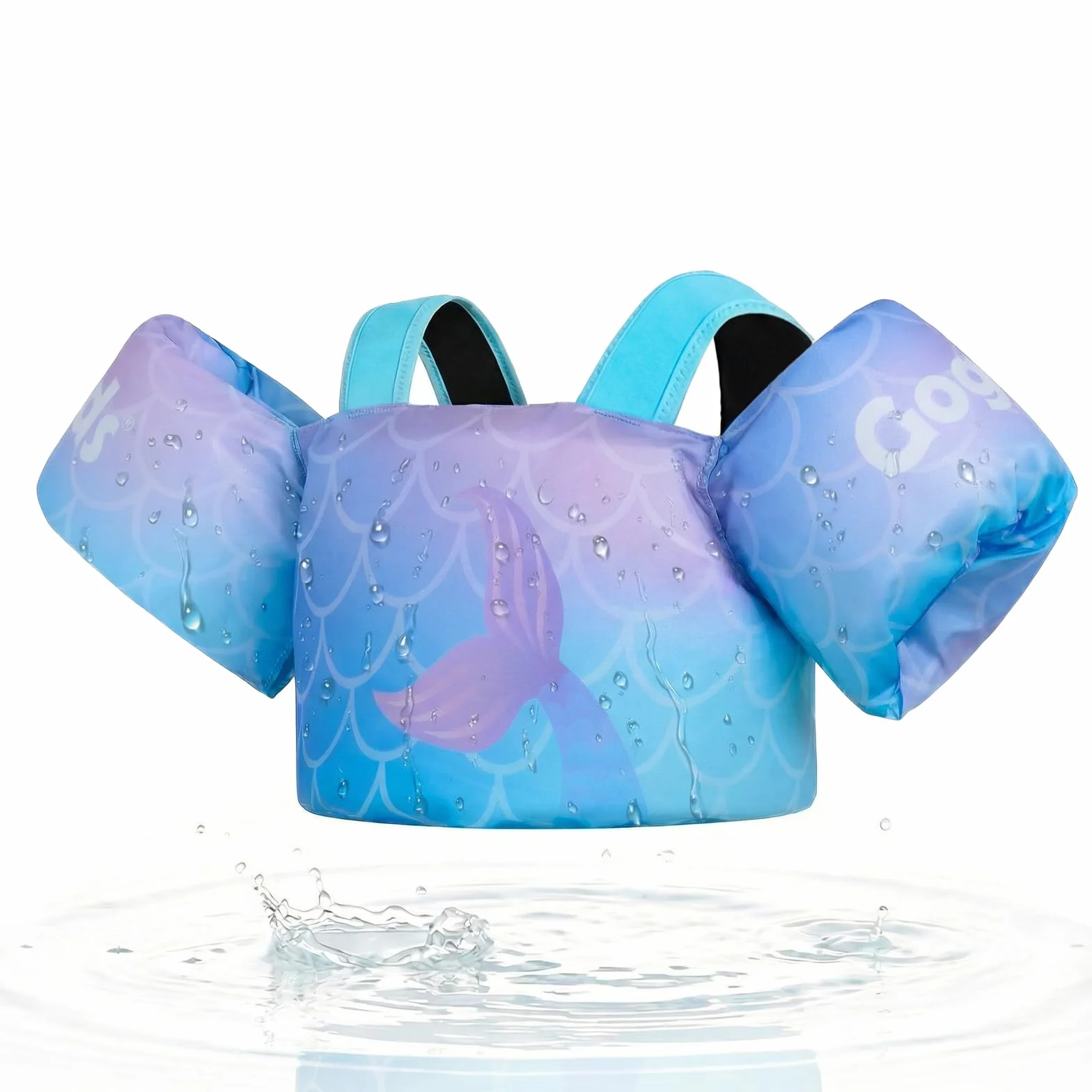 Gogokids Chaleco Flotante para Niños con Brazalete, Chaleco Flotador de Natación para,Seguro y Cómodo, Dispositivo de Entrenamiento de Natación para Niños de 2-6 años, 30-50 Libras (14-23 kg)