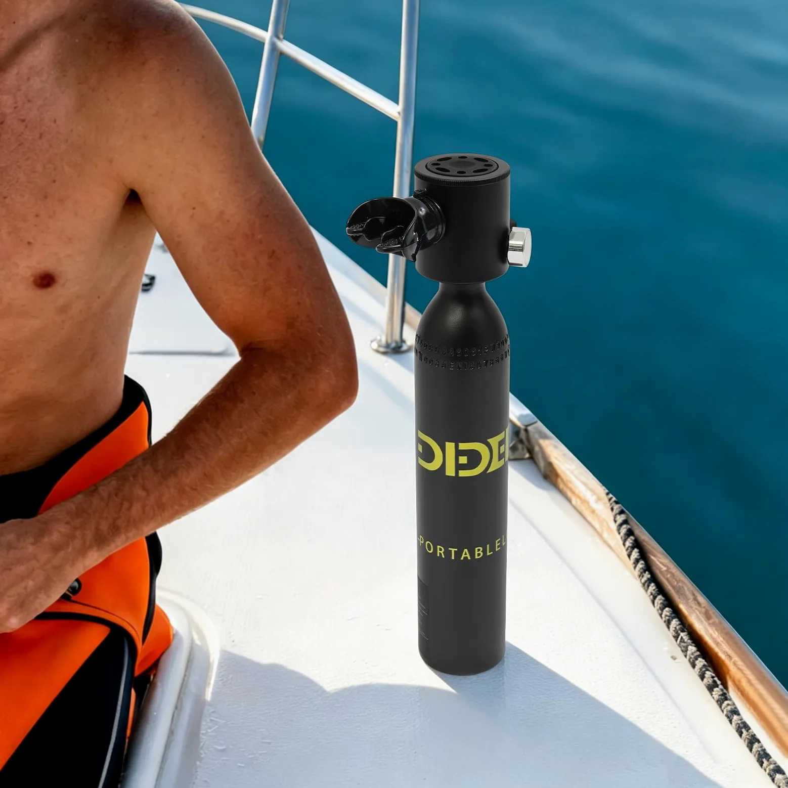 Equipo de buceo, minibotella de buceo de 0,5 L con máscara de buceo, agua poco profunda, botellas pequeñas de buceo, mini botella de oxígeno con máscara de esnórquel de cara completa, adecuada para