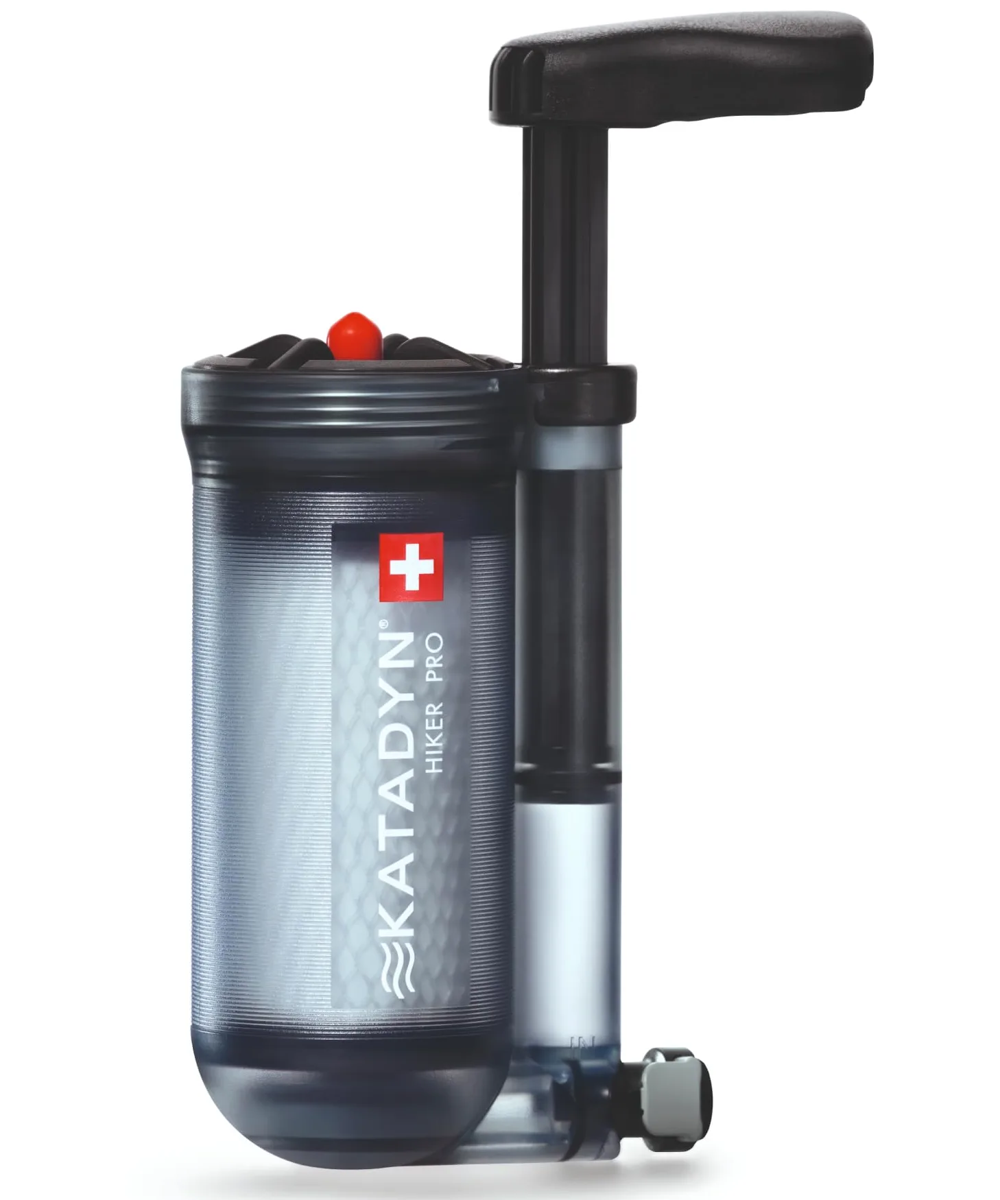 Katadyn Hiker Pro - Filtro de agua de bomba de mano para mochileros, camping, supervivencia de emergencia | 1 litro por minuto, 317.5 g ligero, filtración portátil para camping, mochileros, senderismo y supervivencia