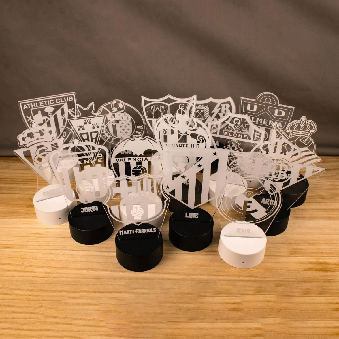 Lámpara LED Personalizada Betis Escudo con Luz Regalo Original Fútbol